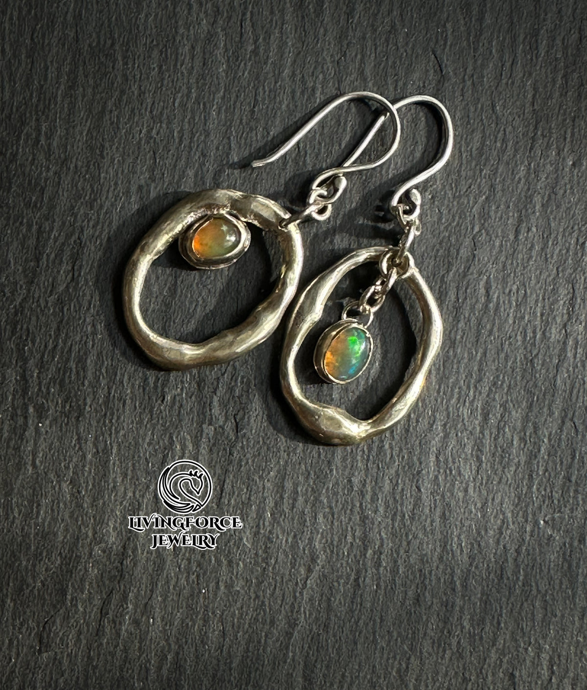 Ember Flow Set — Welo Opal Necklace & Earrings