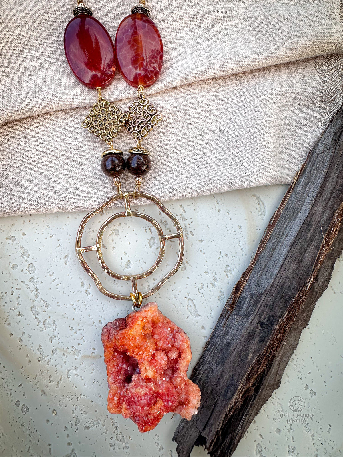 Sunkeeper — One of a Kind Druzy Talisman Necklace