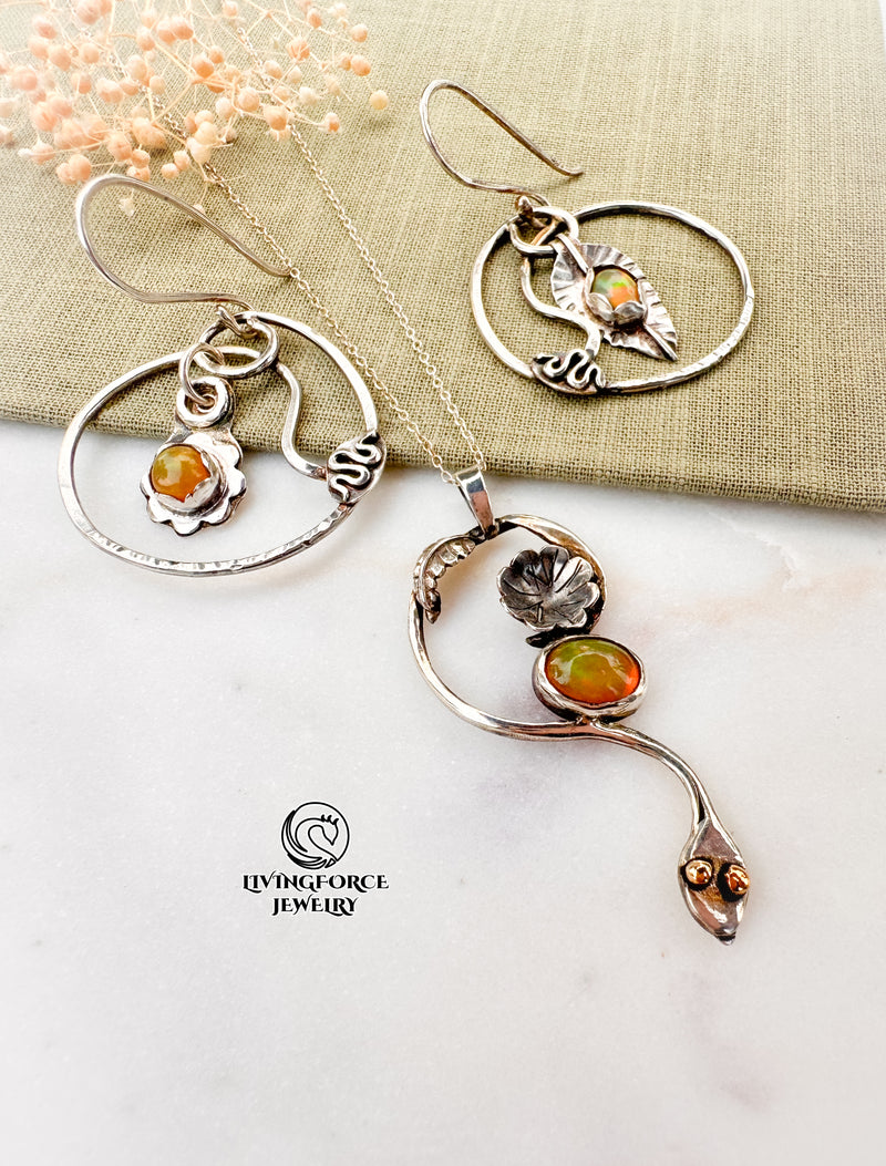 Whisper of Naga - Welo opal and Sterling silver Set