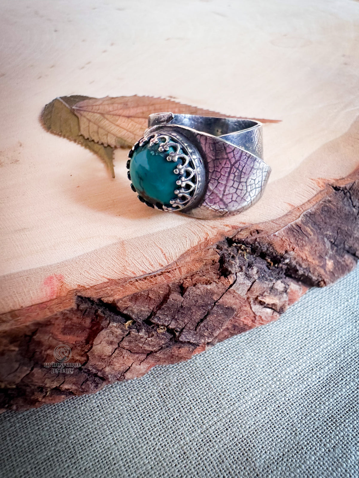 Where Land Meets Sea Ring- Turquoise in Sterling silver