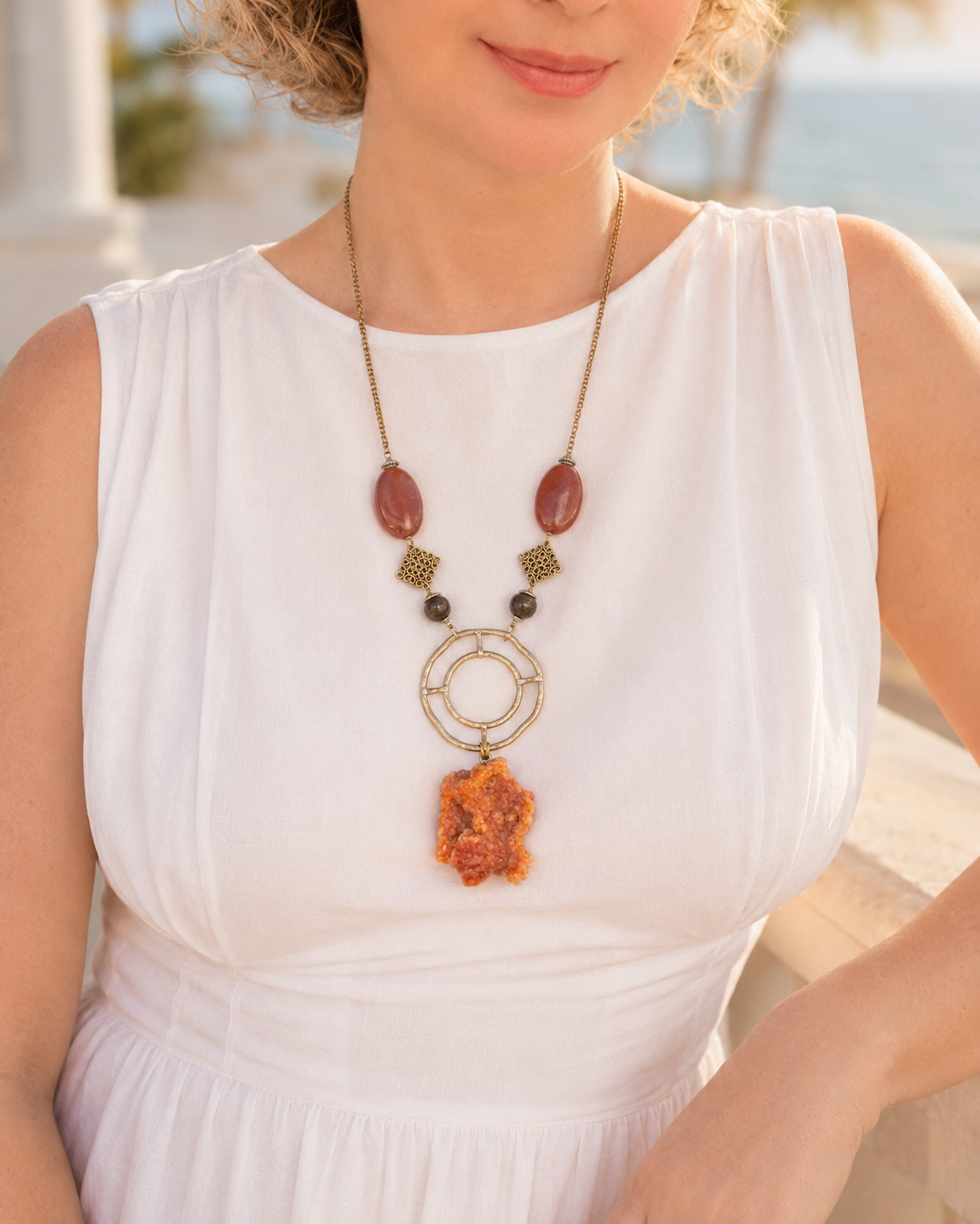 Sunkeeper — One of a Kind Druzy Talisman Necklace