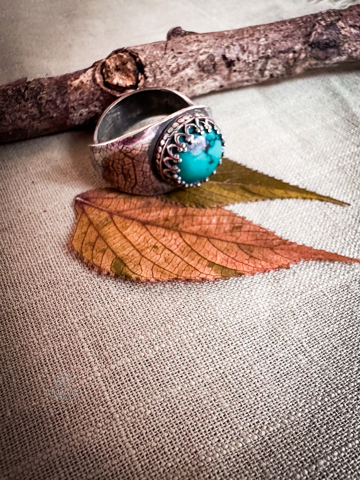 Where Land Meets Sea Ring- Turquoise in Sterling silver