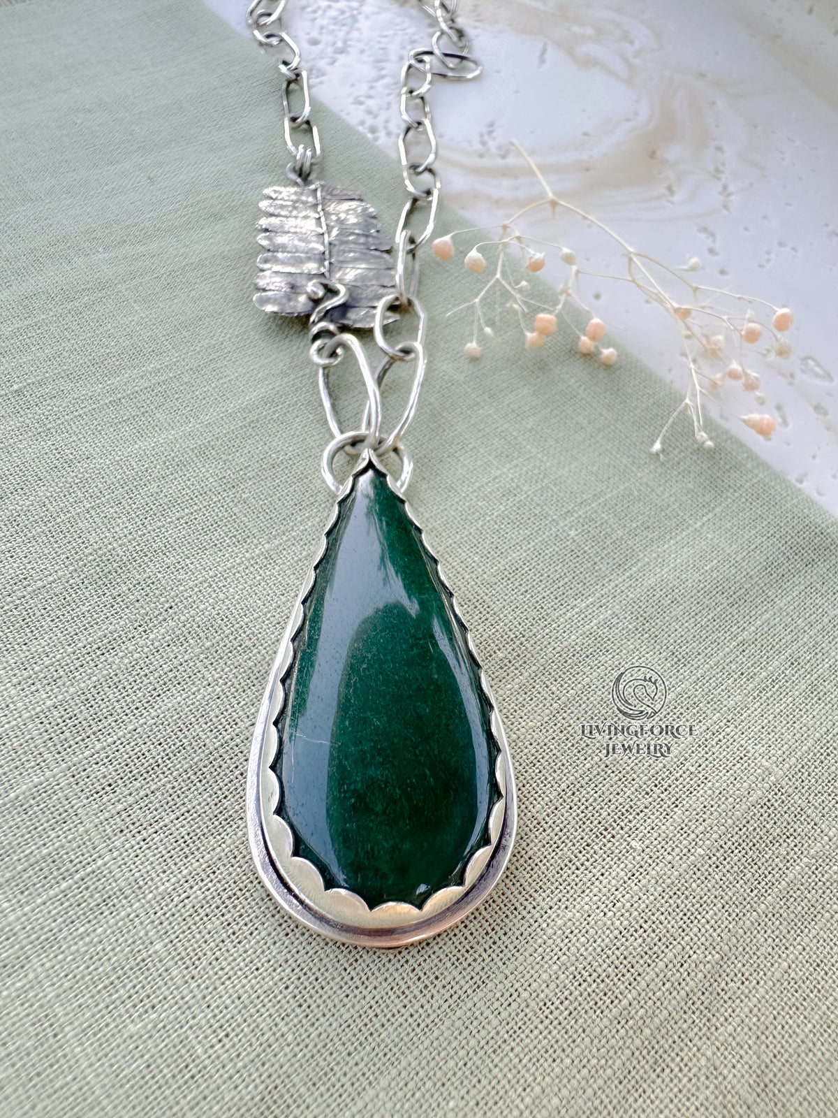 Emerge Talisman- Jade, Sterling Silver, Fine Silver