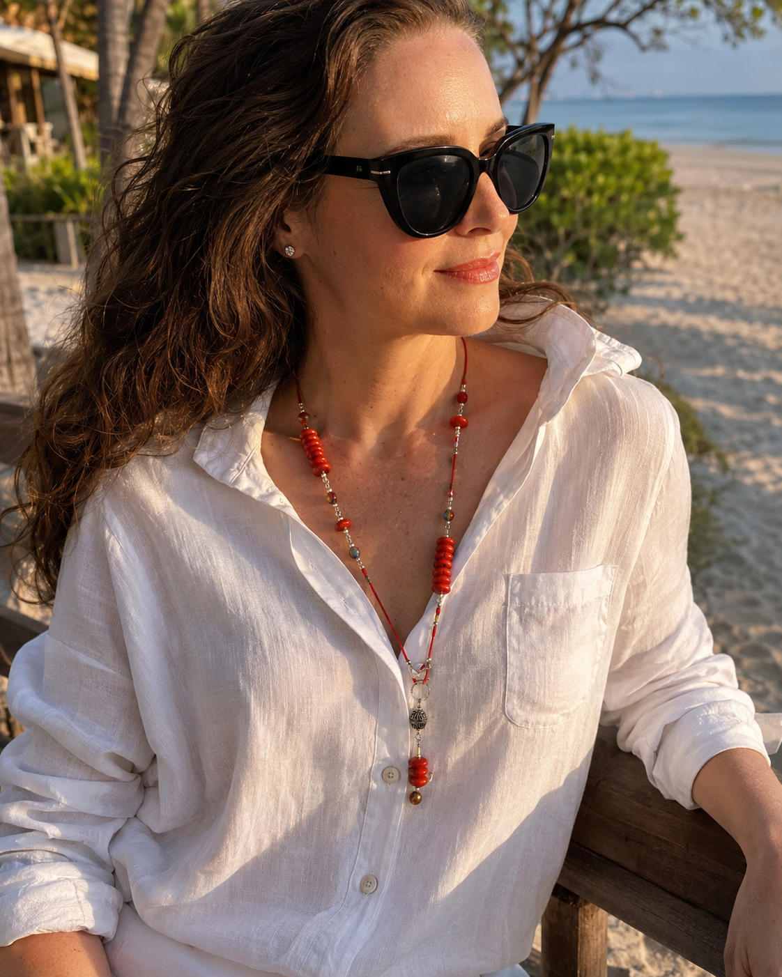 Sun Trail Coral necklace