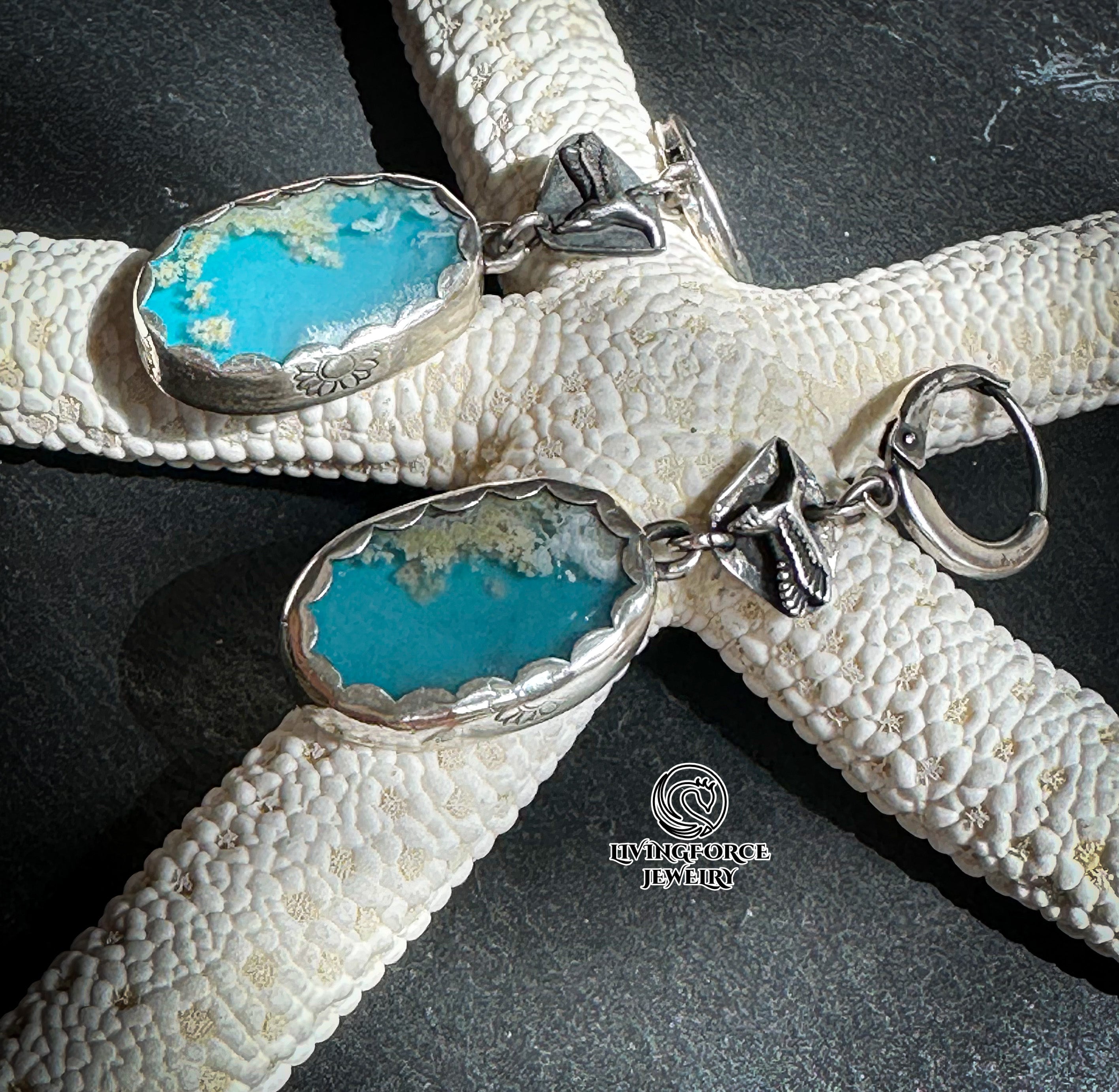 Aria Talisman, Plume agate Earrings