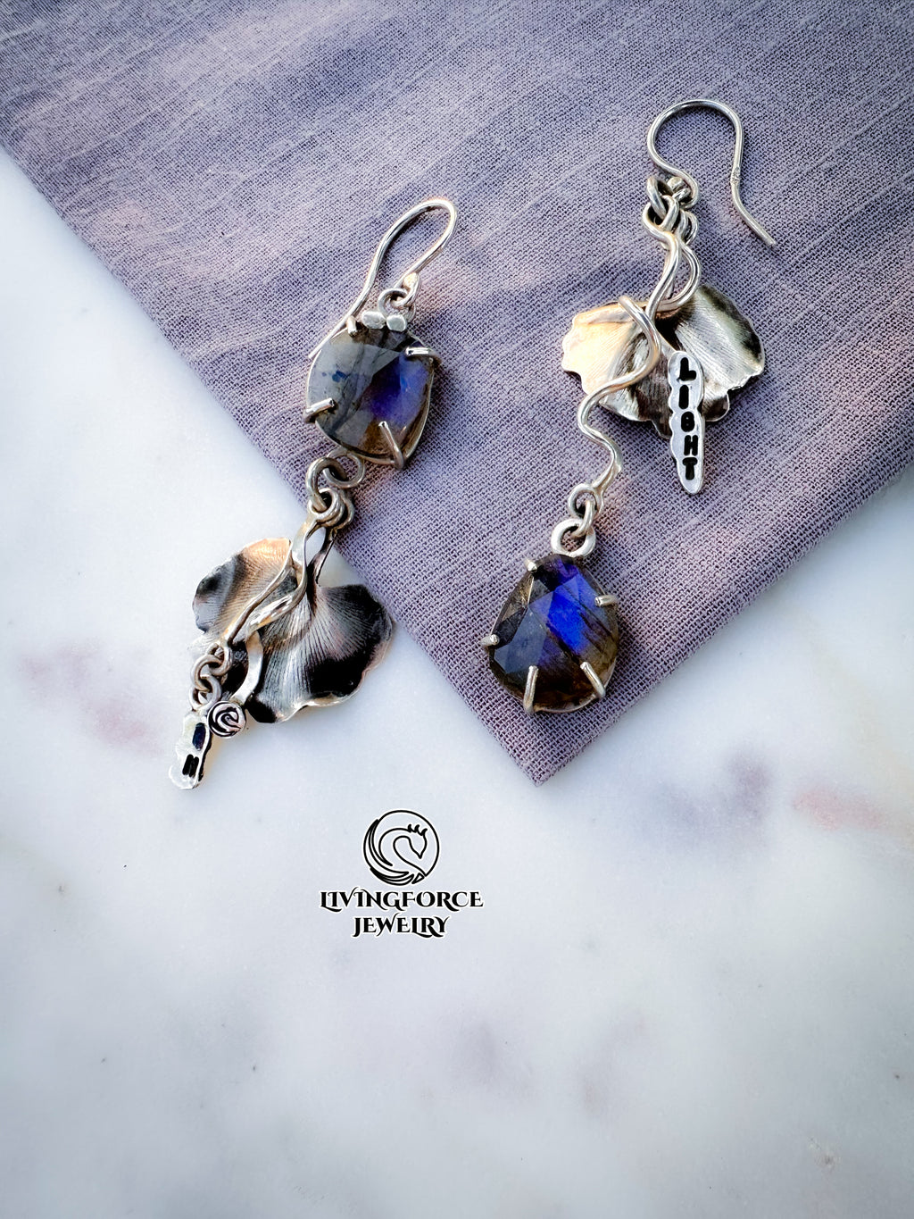 In Light Talisman- Blue faceted Labradorite in Sterling silver