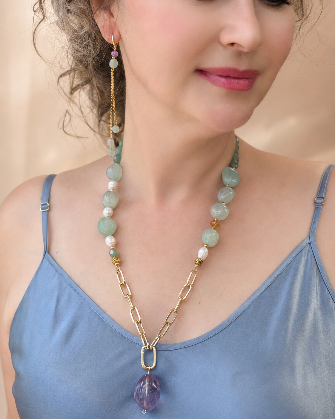 Lagoon Dreams One-of-a-Kind Necklace and Earrings Set