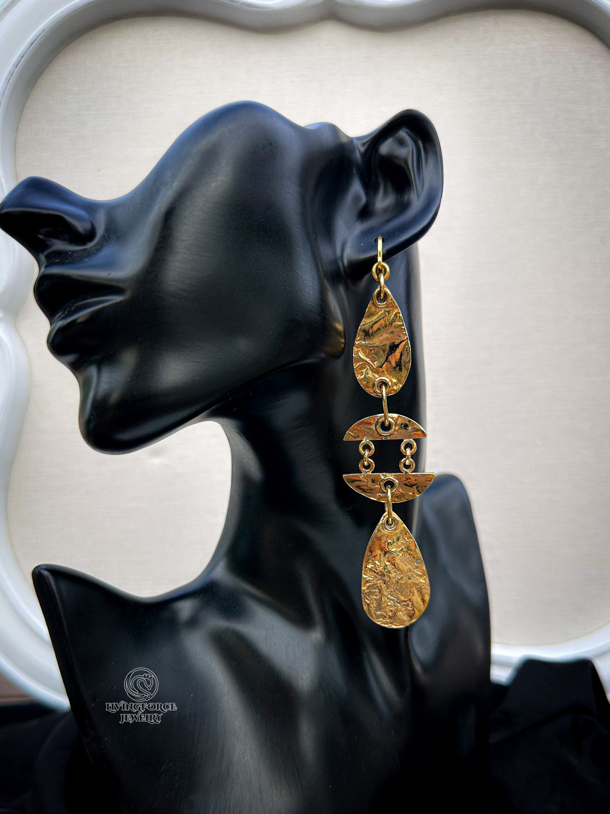 Molten Solo Single Brass Statement Earring