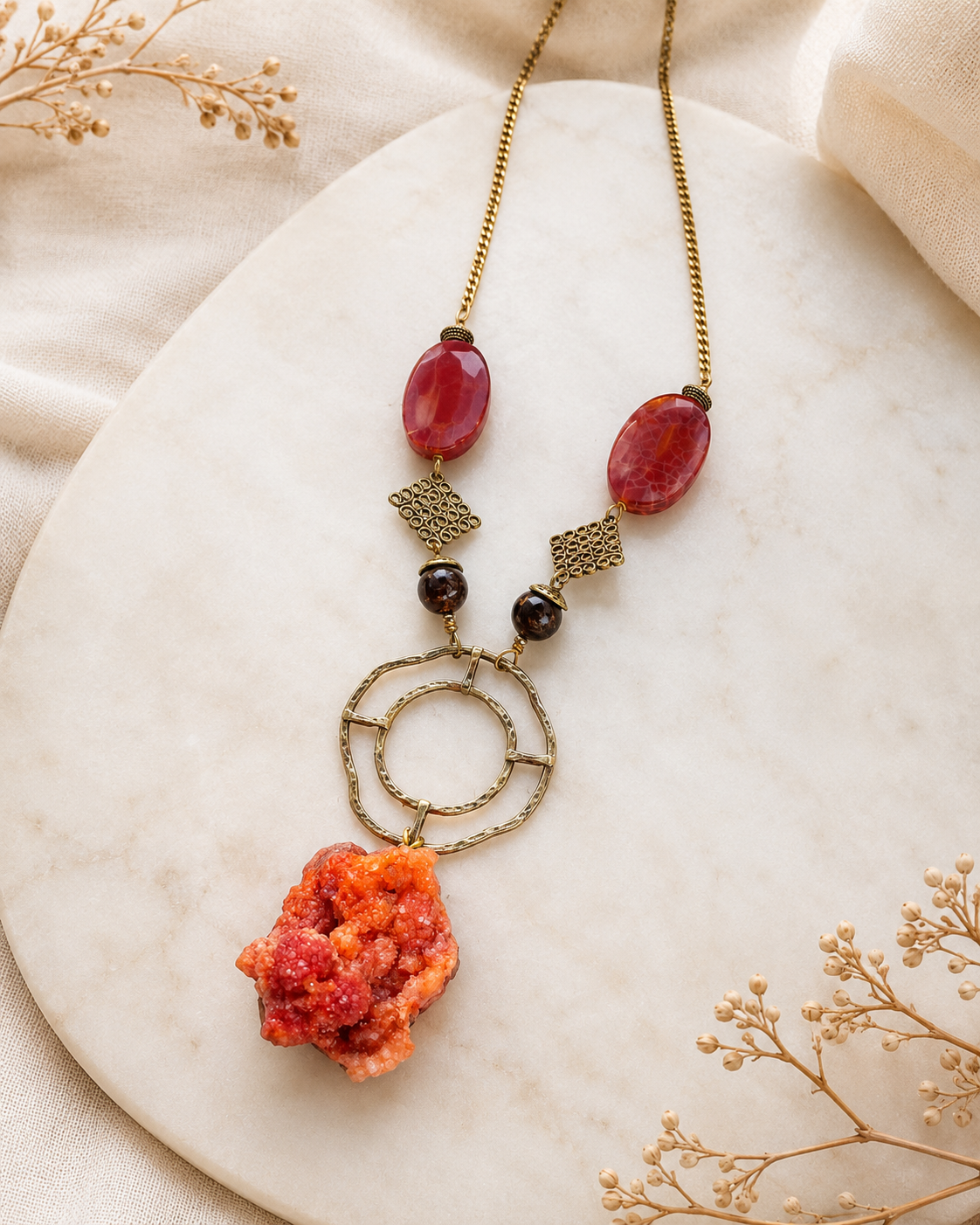 Sunkeeper — One of a Kind Druzy Talisman Necklace