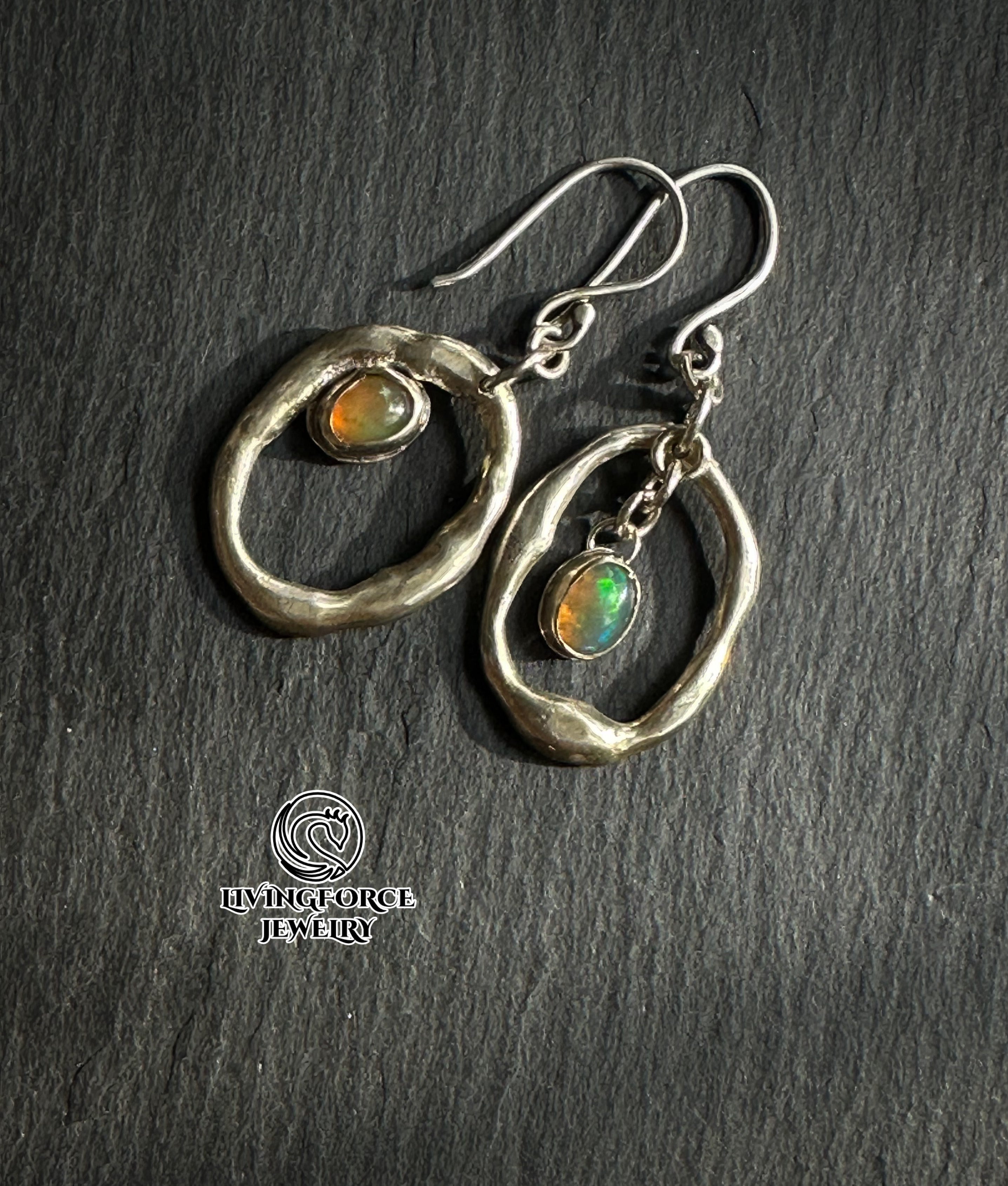 Ember Flow Set — Welo Opal Necklace & Earrings