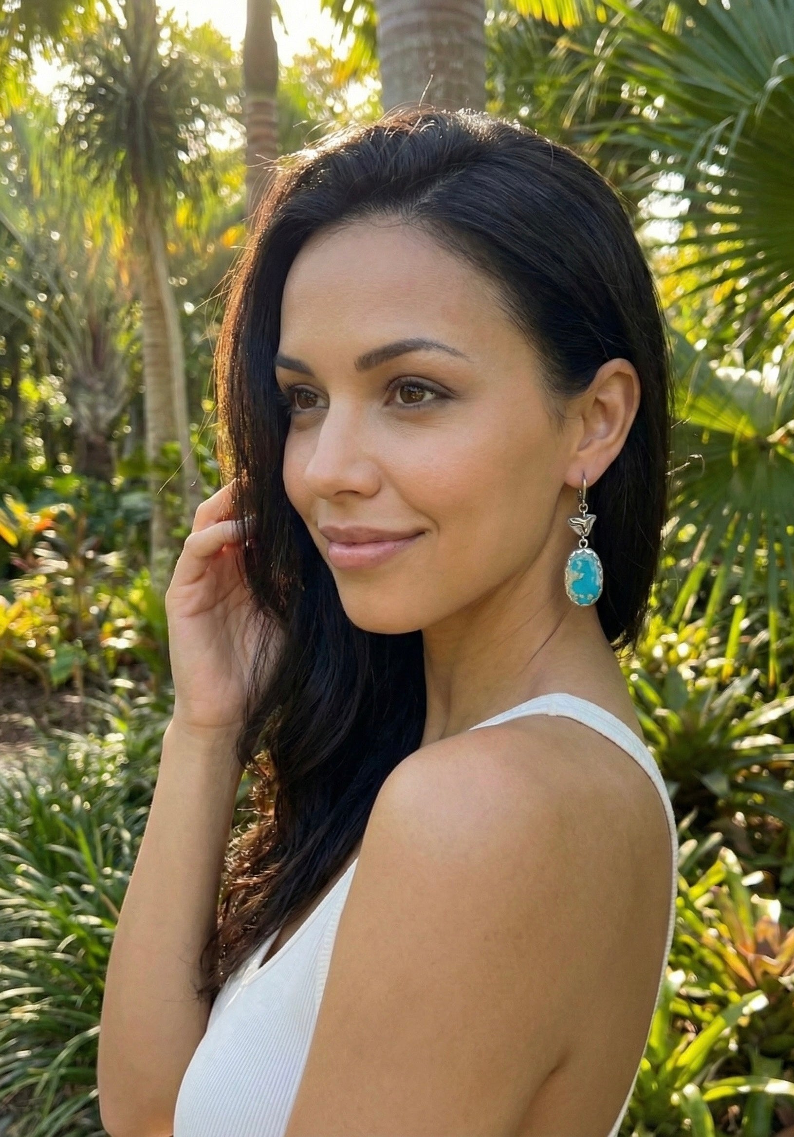 Aria Talisman, Plume agate Earrings