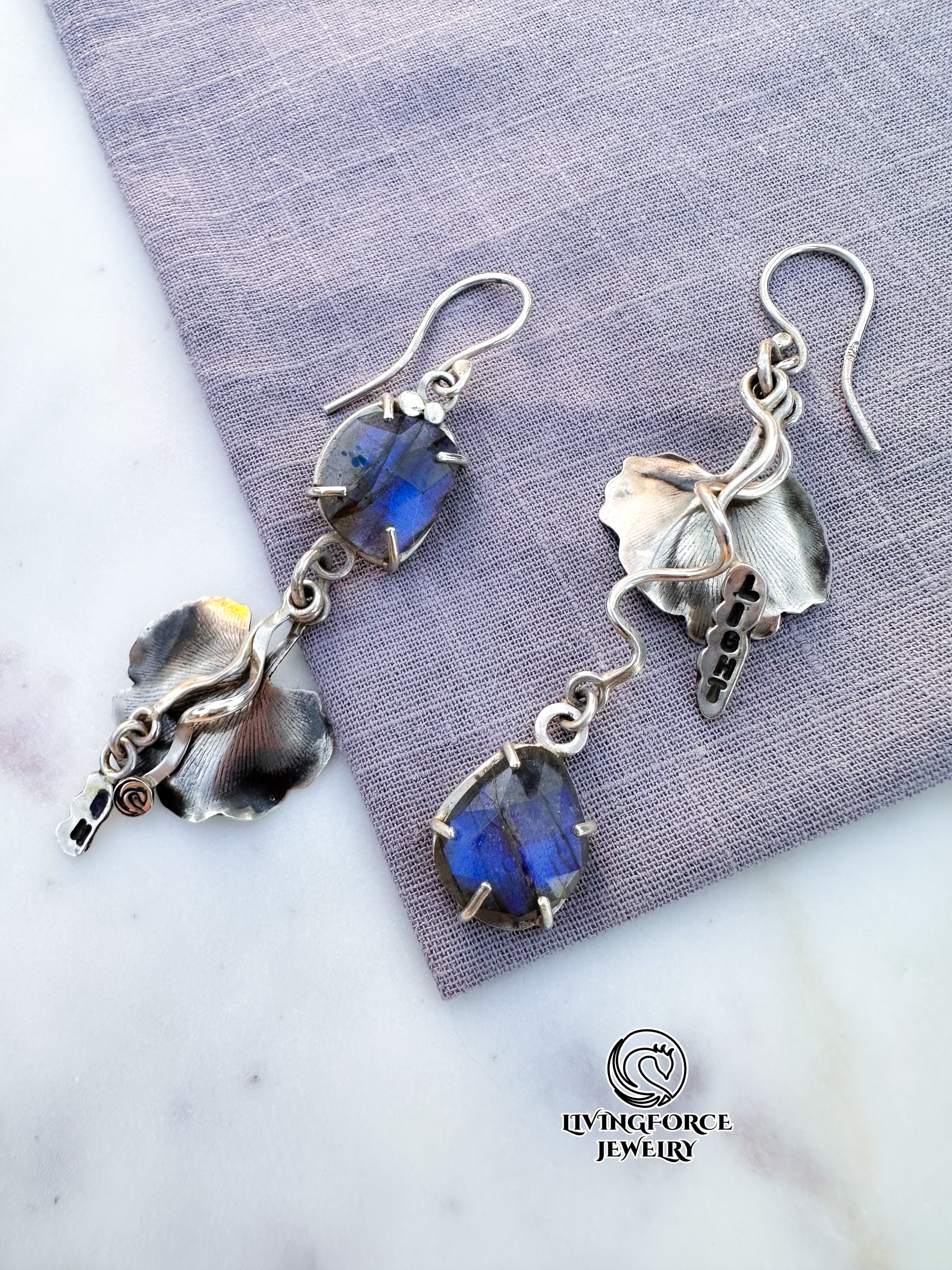In Light Talisman- Blue faceted Labradorite in Sterling silver