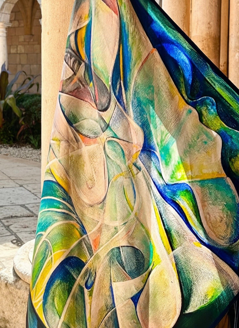 The Butterfly — Limited Edition Silk Twill Scarf | Wearable Art
