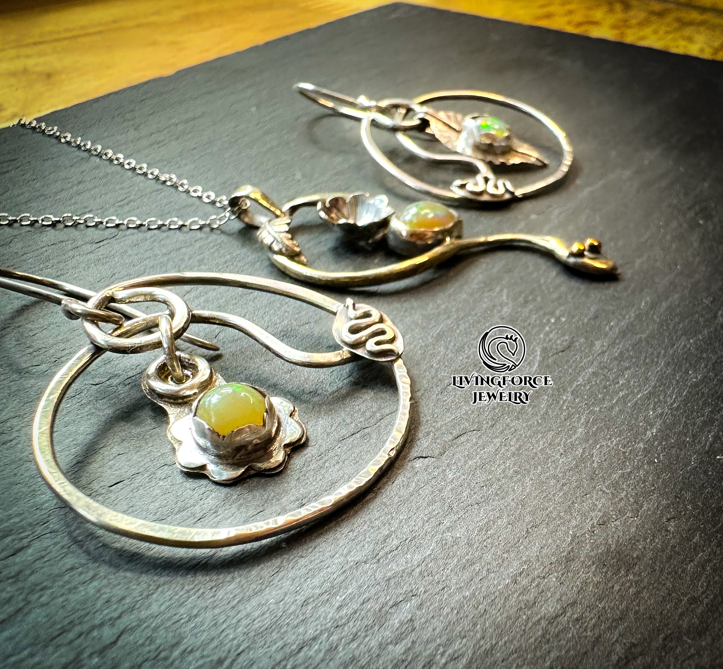 Whisper of Naga - Welo opal and Sterling silver Set