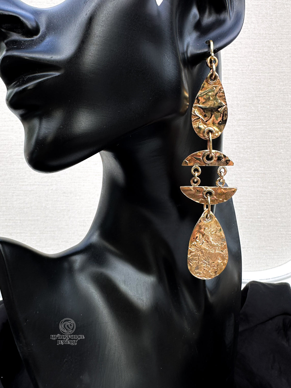 Molten Solo Single Brass Statement Earring