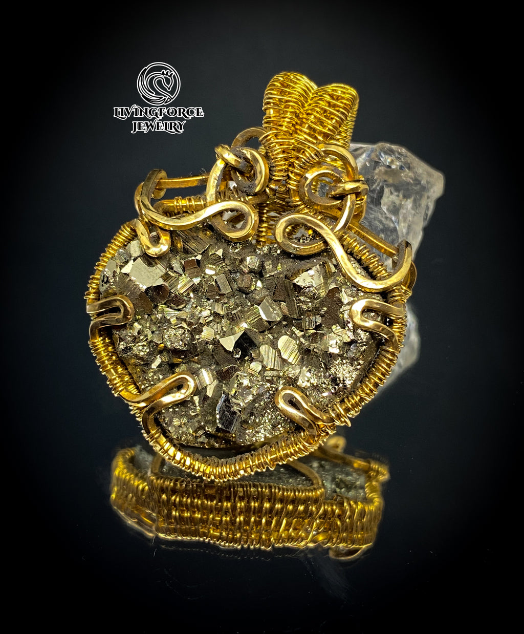 Ziva Talisman- Purite in Golden Brass