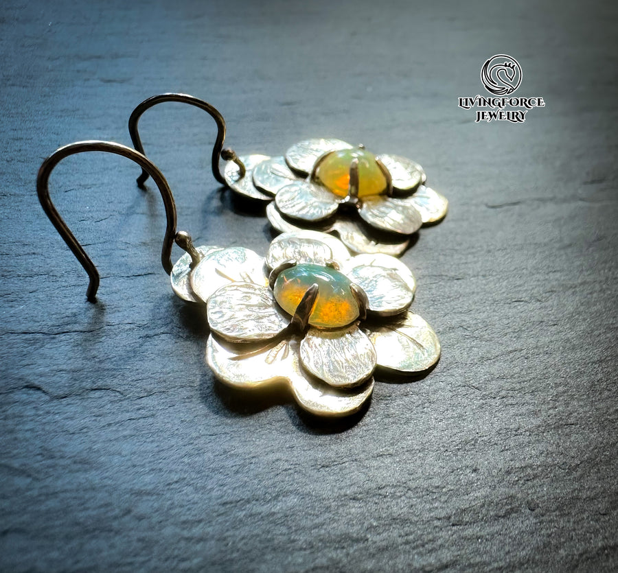 Bloomfire Opal Earrings