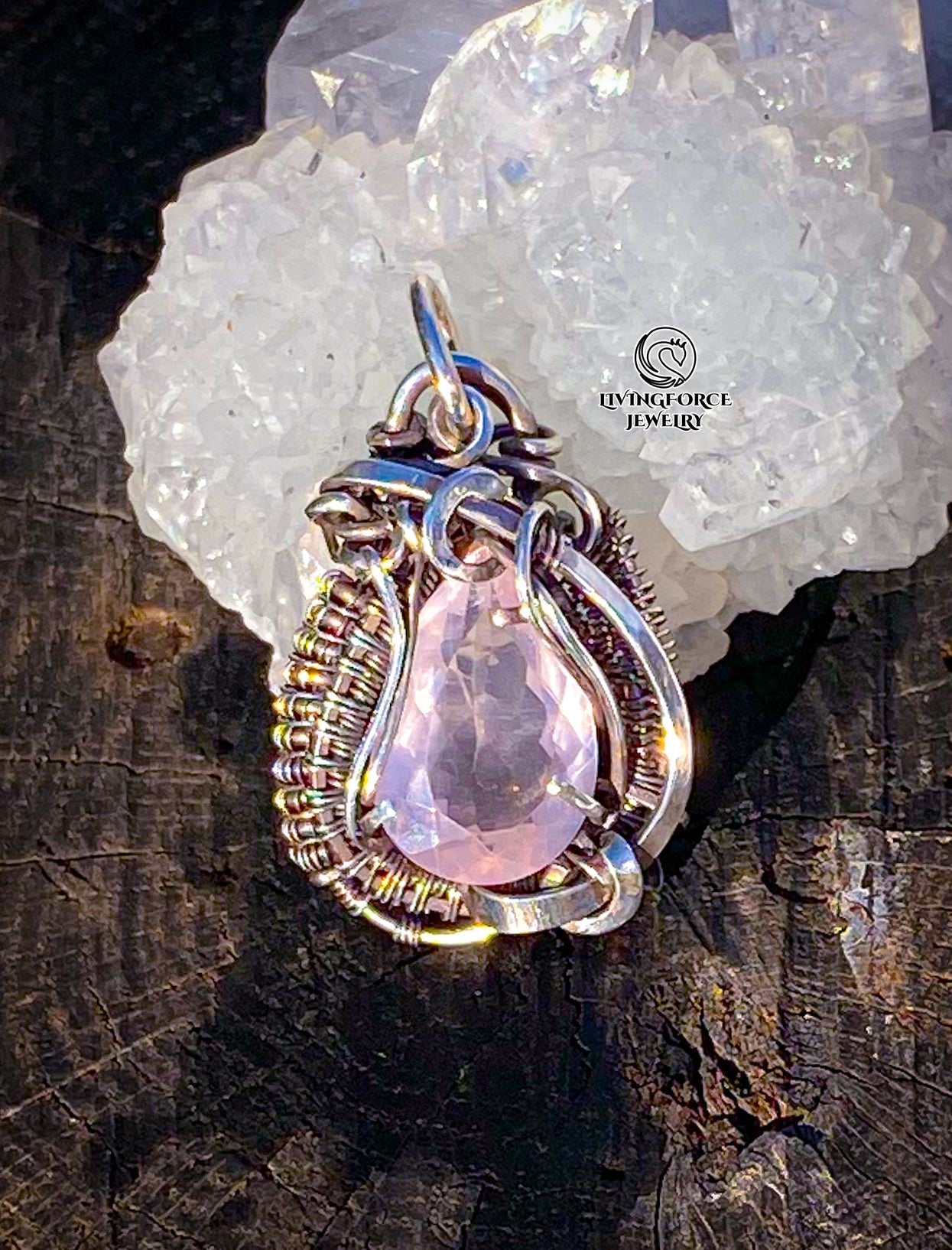 Eden- Faceted Rose Quartz in Sterling Silver