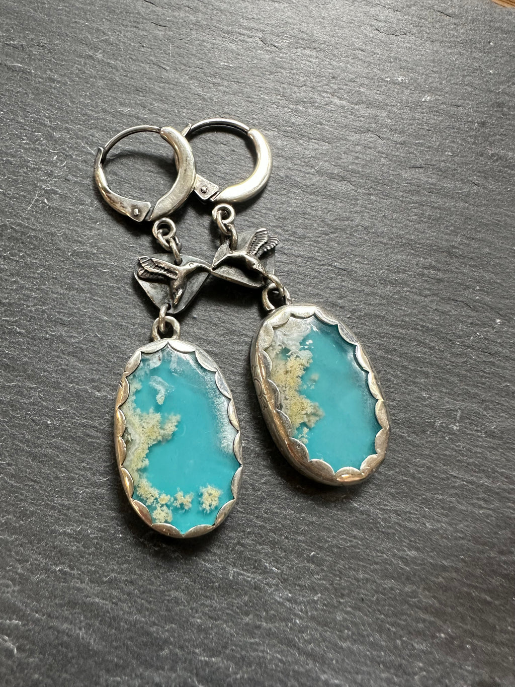 Aria Talisman, Plume agate Earrings