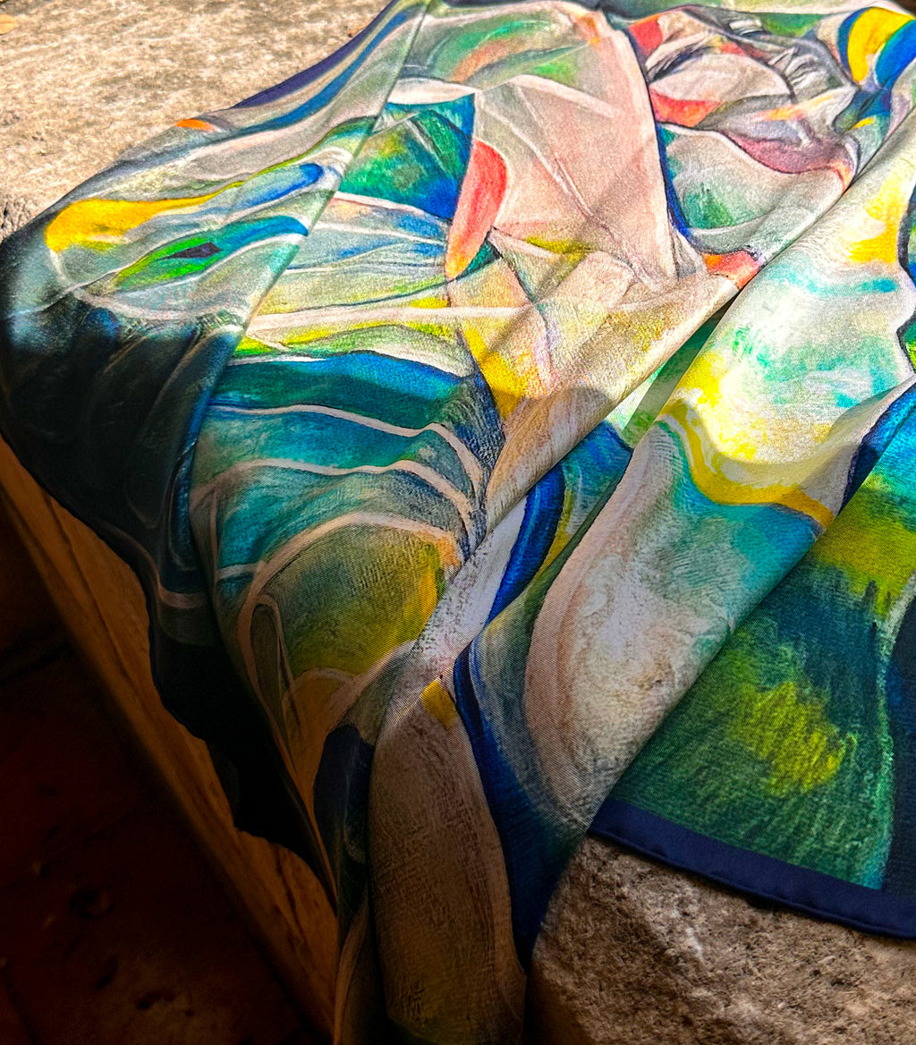 The Butterfly — Limited Edition Silk Twill Scarf | Wearable Art