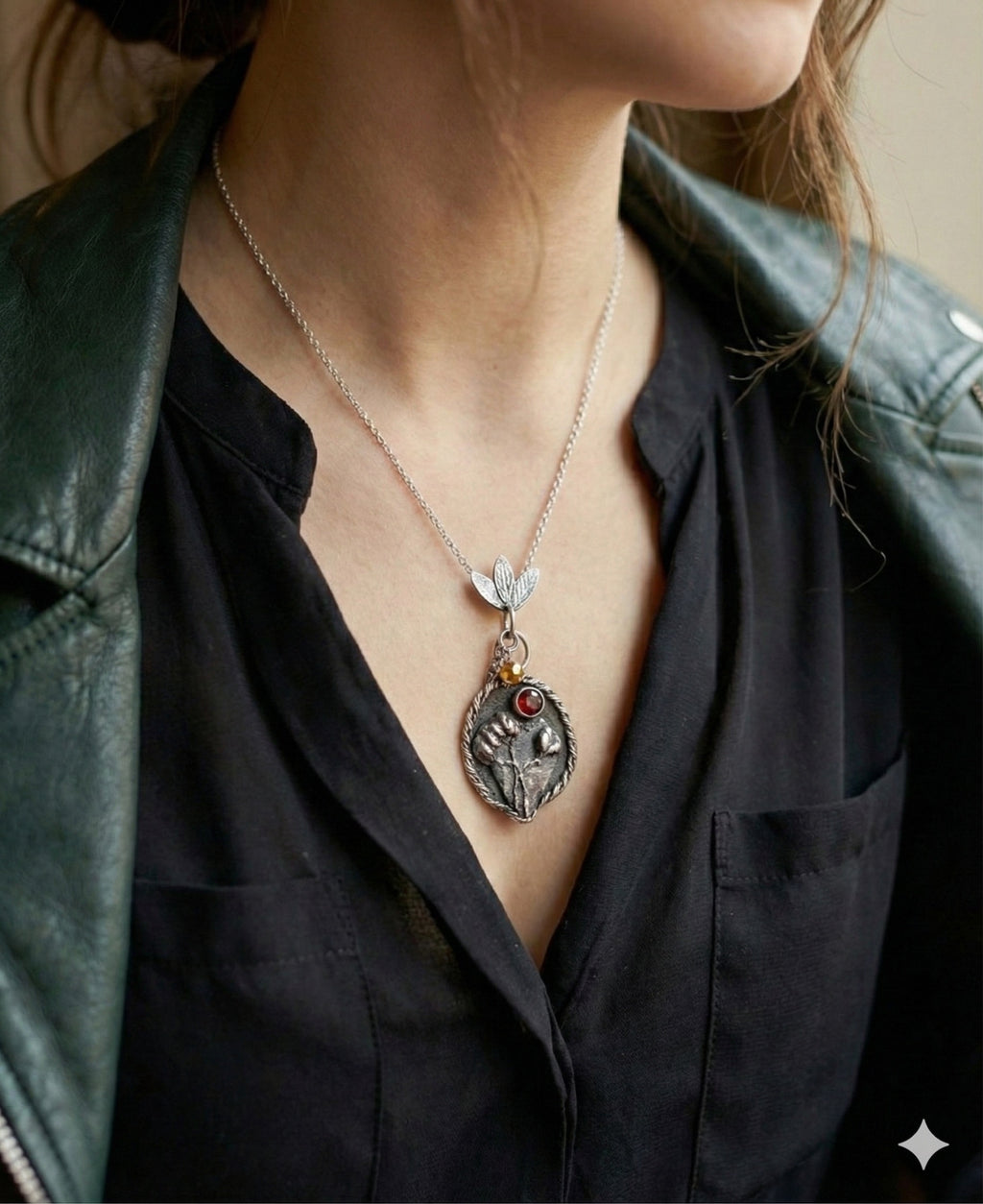 Wild Heart — Garnet & Hematite Talisman