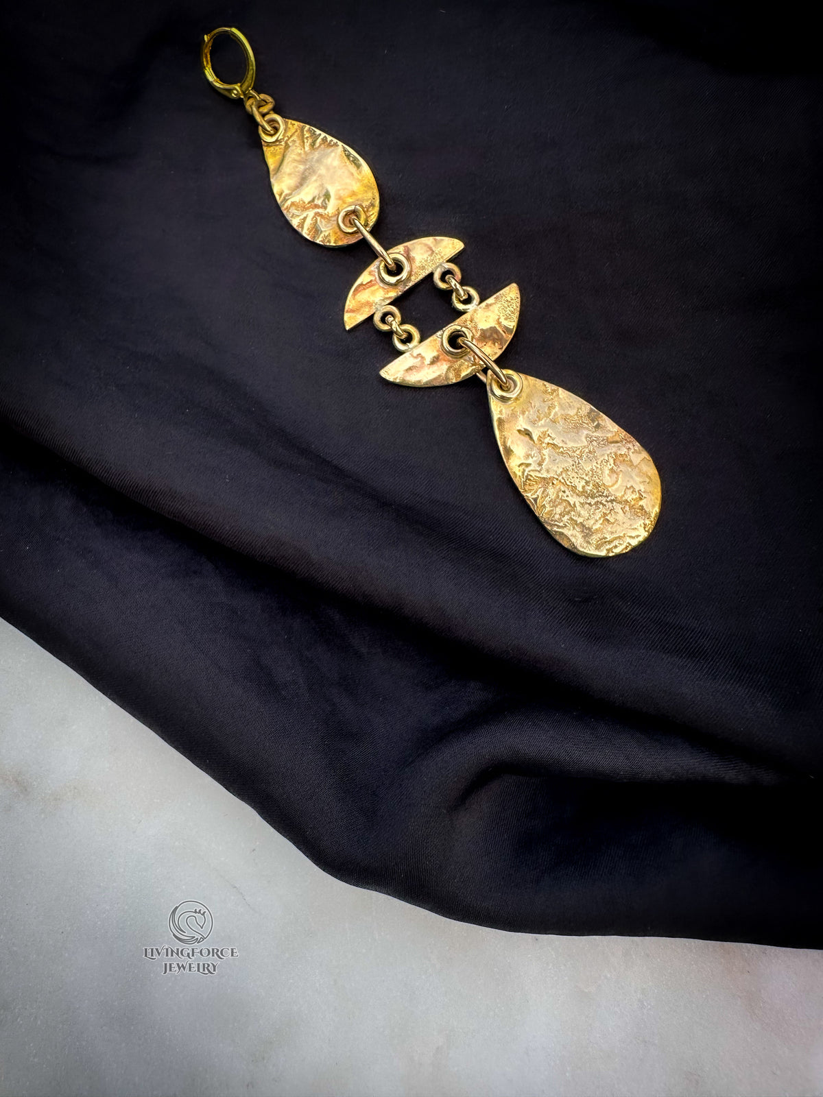 Molten Solo Single Brass Statement Earring