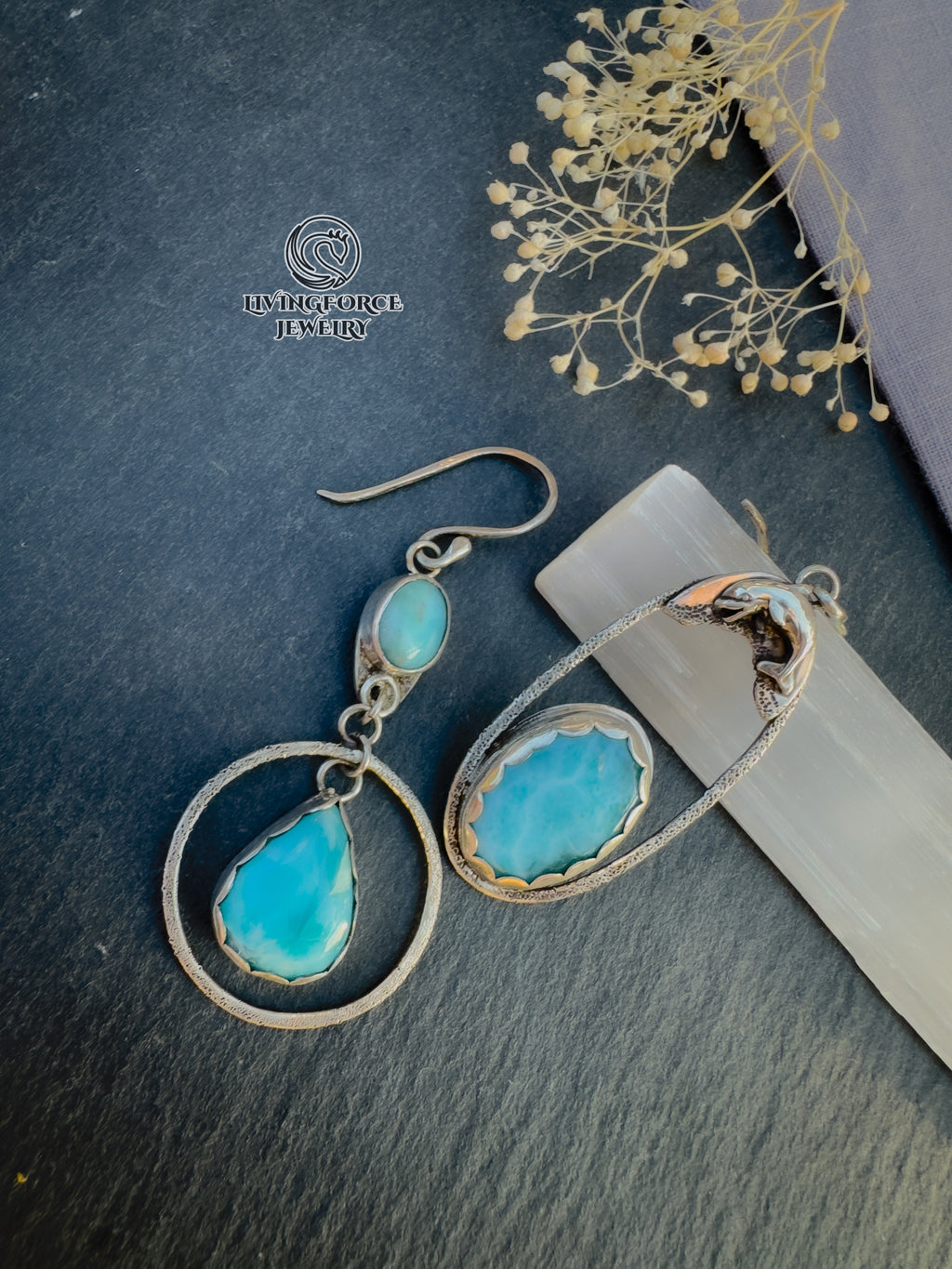 Marisol Talisman, Larimar Earrings
