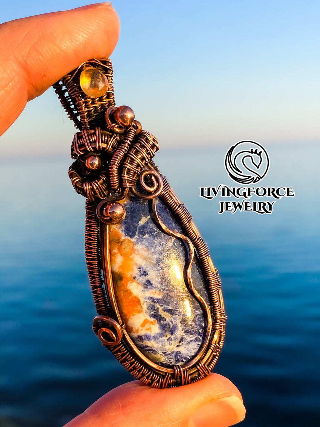 Ocean Talisman, Sodalite Pendant