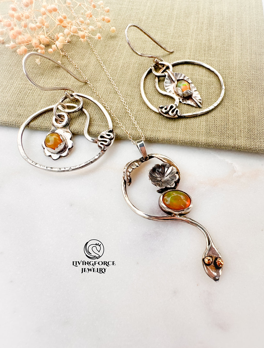 Whisper of Naga - Welo opal and Sterling silver Set