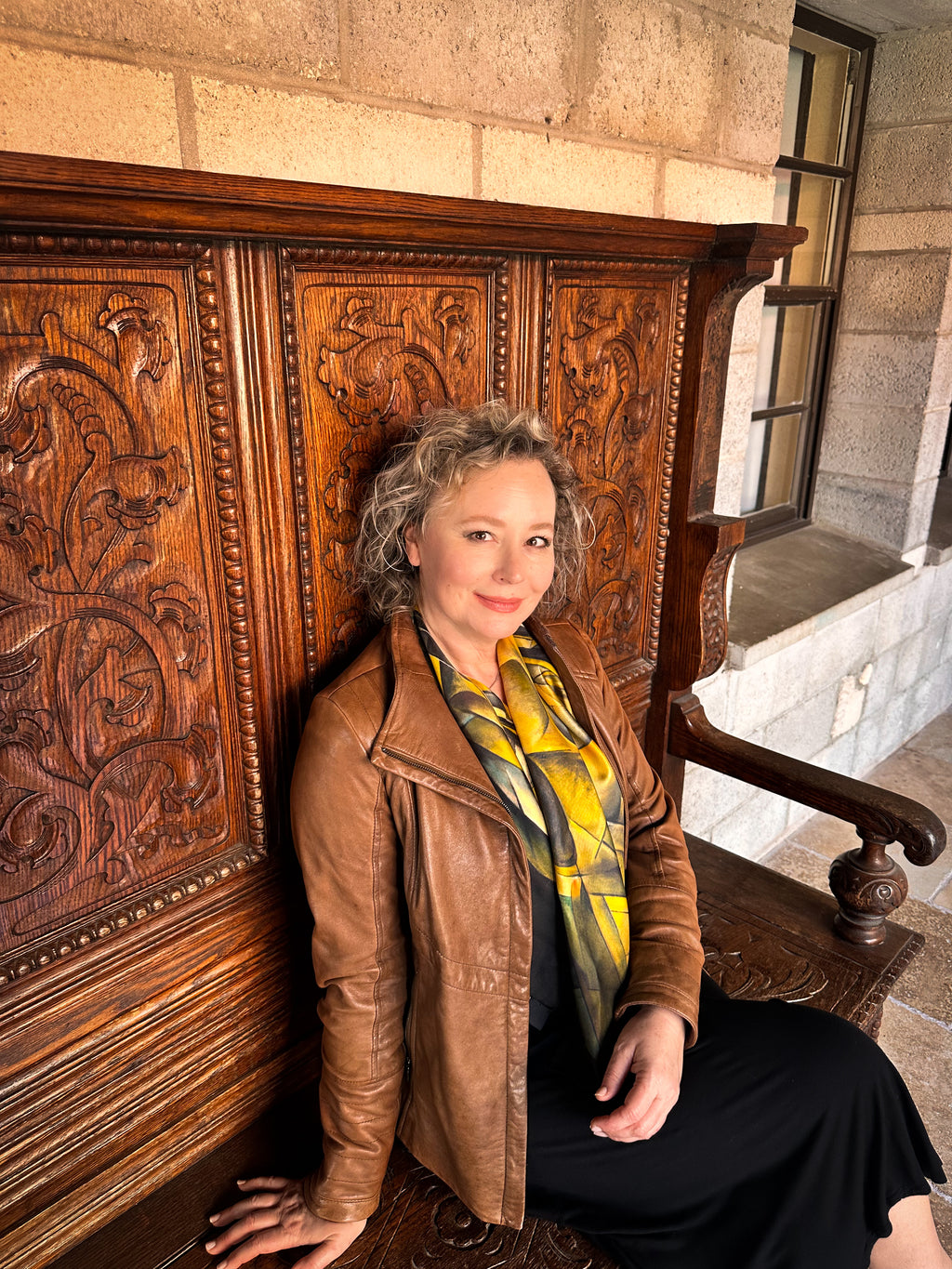 The Cellist — Limited Edition Silk Twill Scarf | Wearable Art