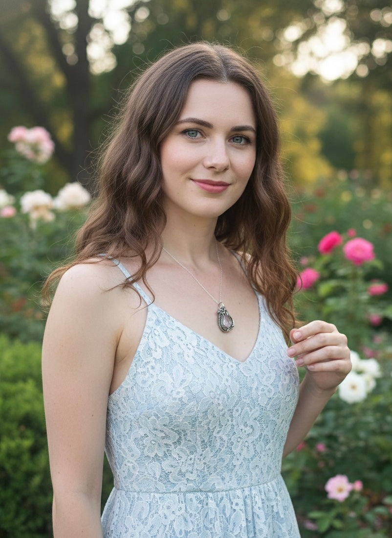 Eden- Faceted Rose Quartz in Sterling Silver