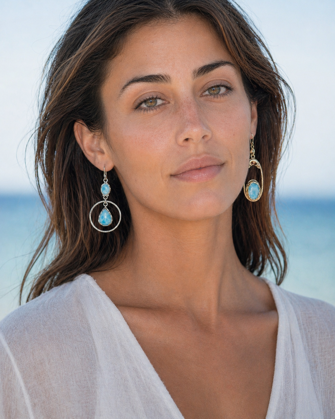 Marisol Talisman, Larimar Earrings