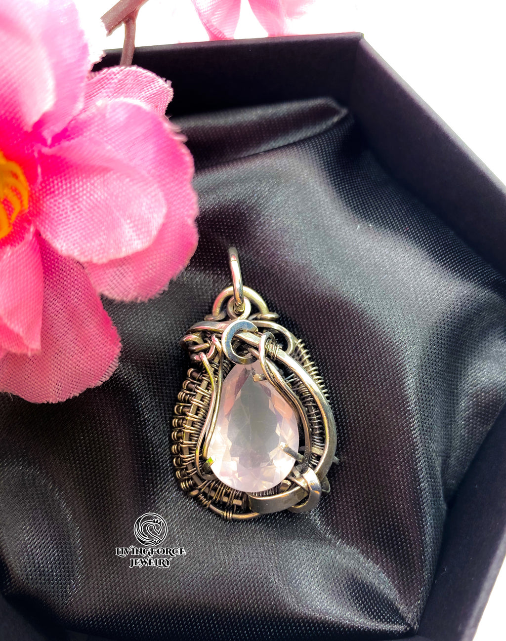 Eden- Faceted Rose Quartz in Sterling Silver