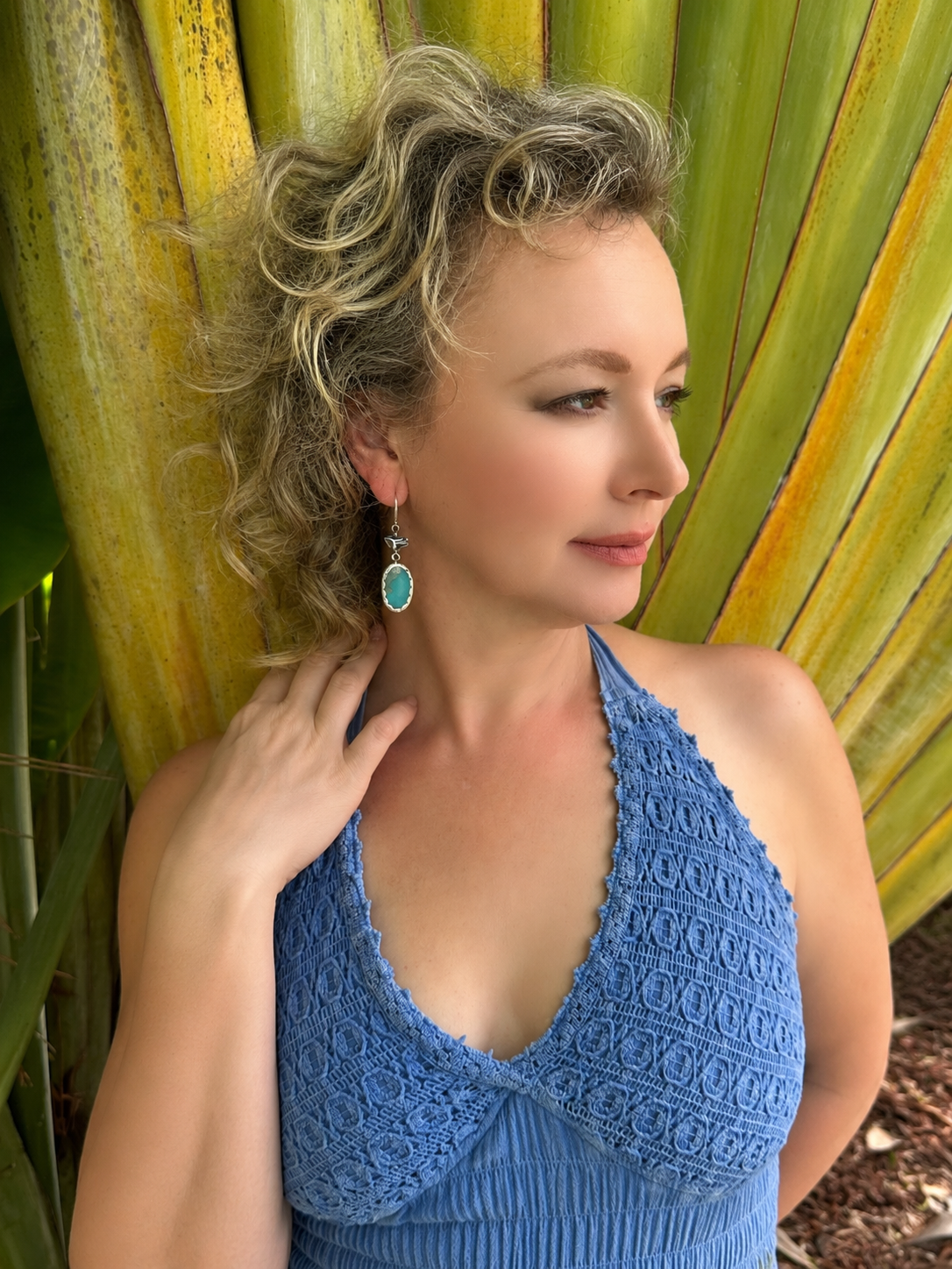 Aria Talisman, Plume agate Earrings