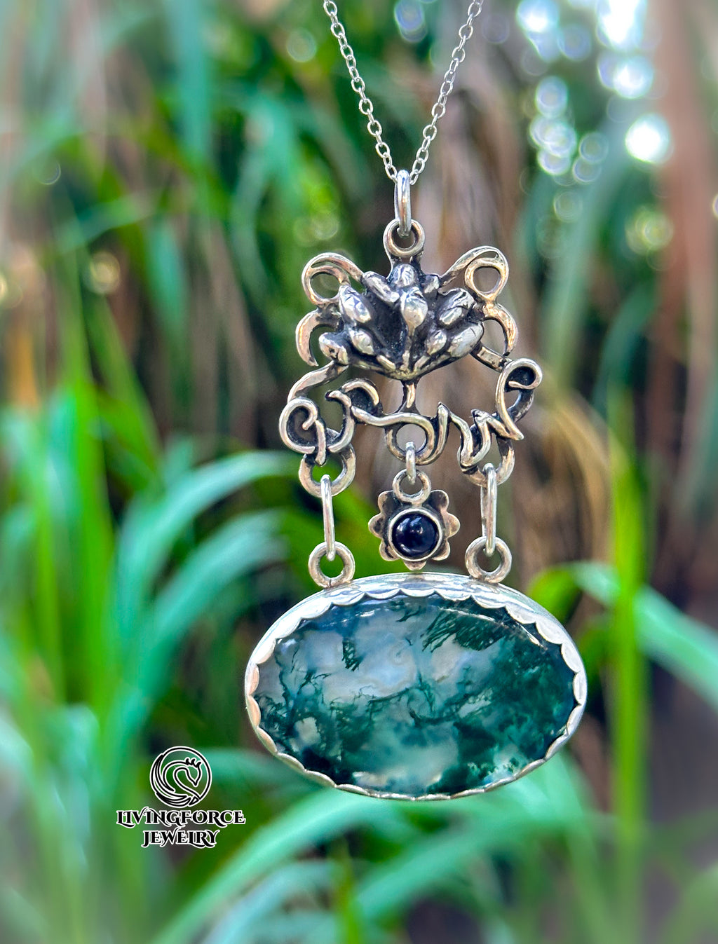 Spirit of Growth — Moss Agate & Amethyst Talisman