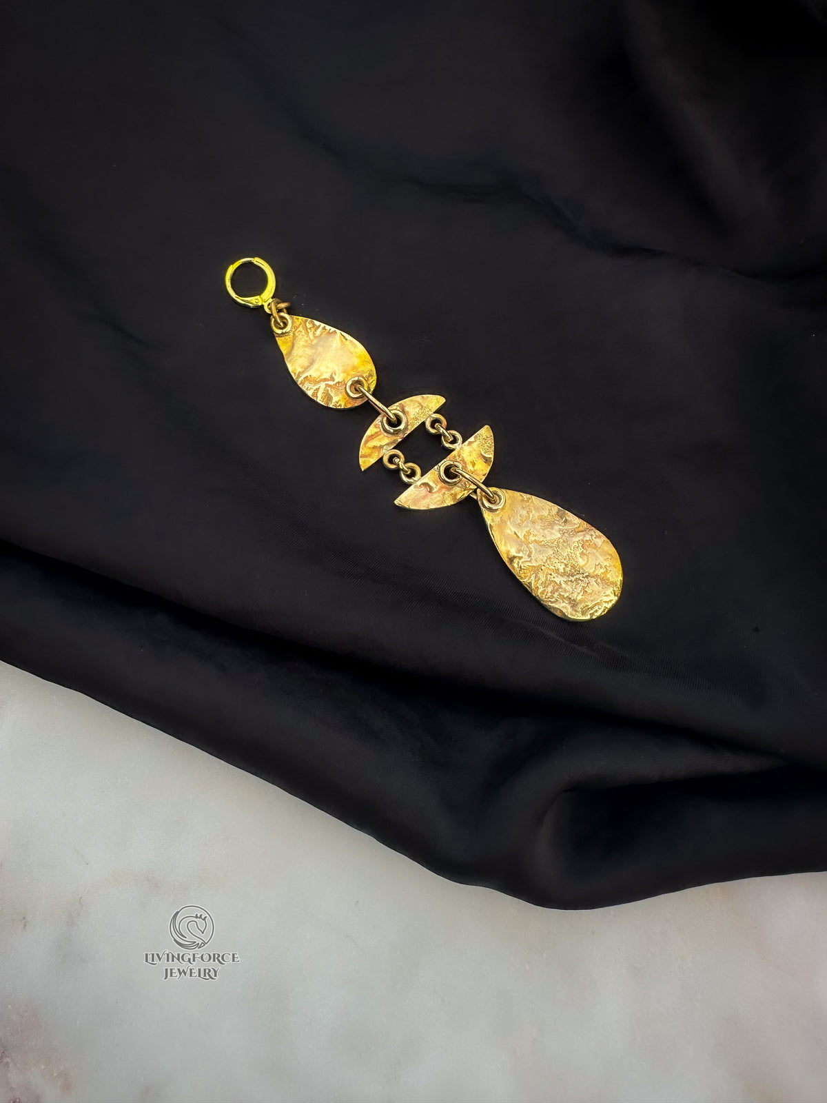 Molten Solo Single Brass Statement Earring
