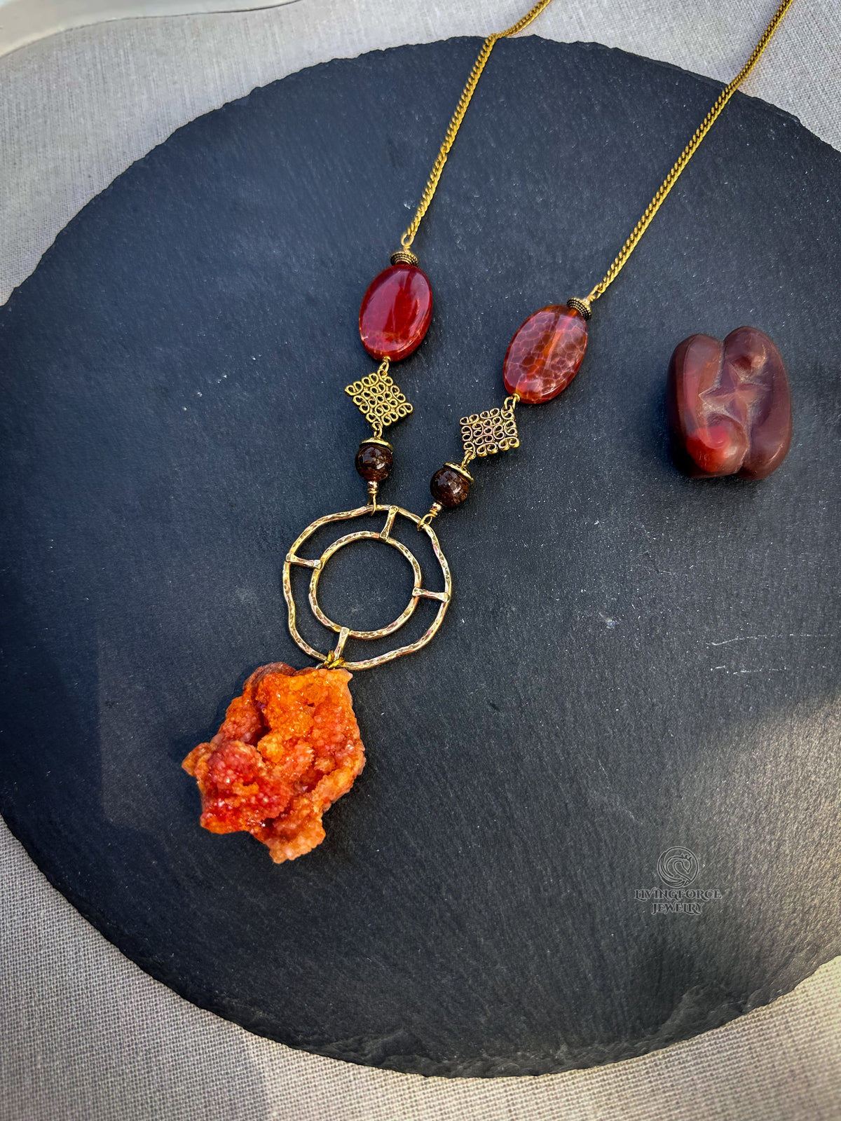 Sunkeeper — One of a Kind Druzy Talisman Necklace