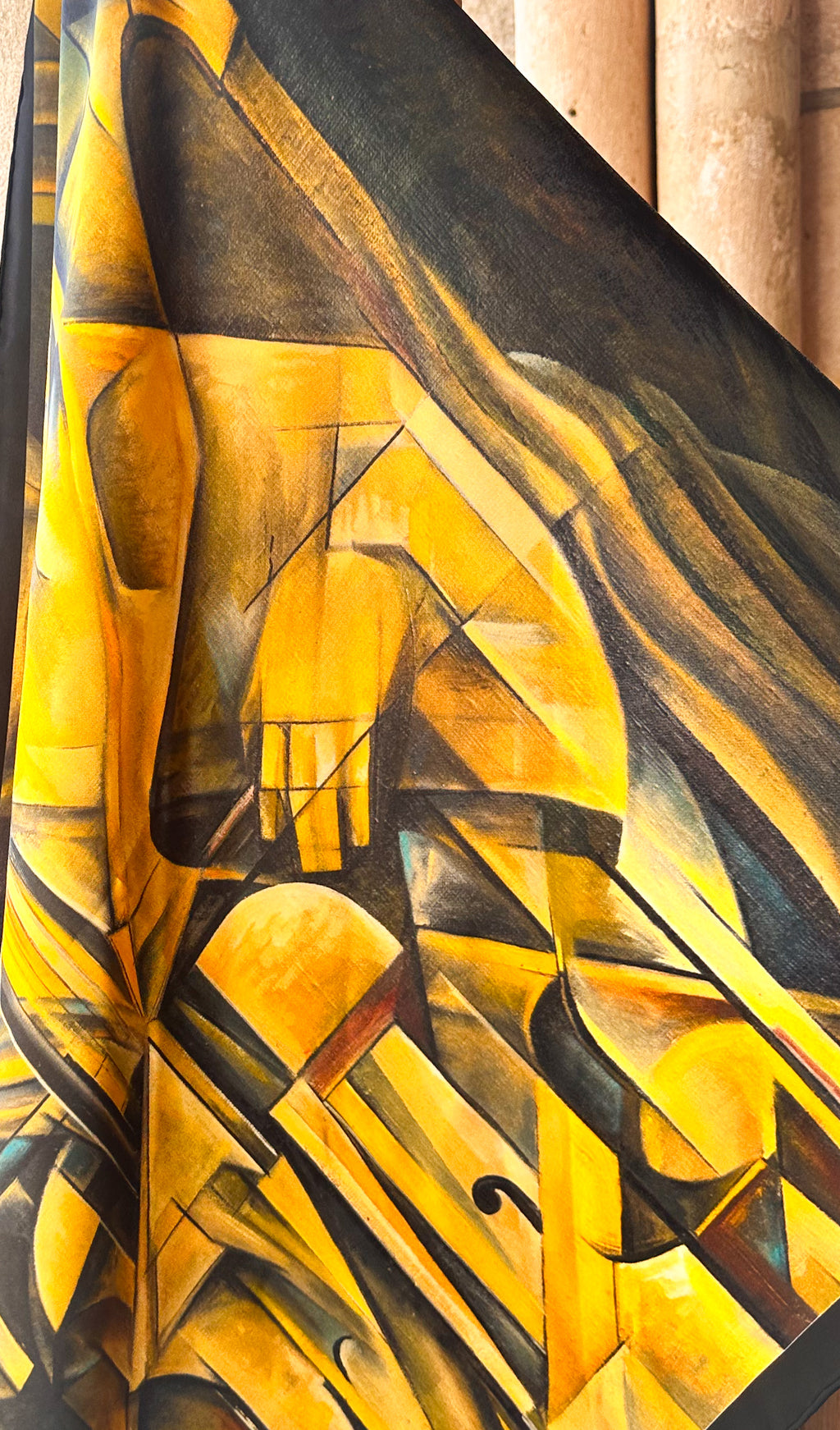 The Cellist — Limited Edition Silk Twill Scarf | Wearable Art