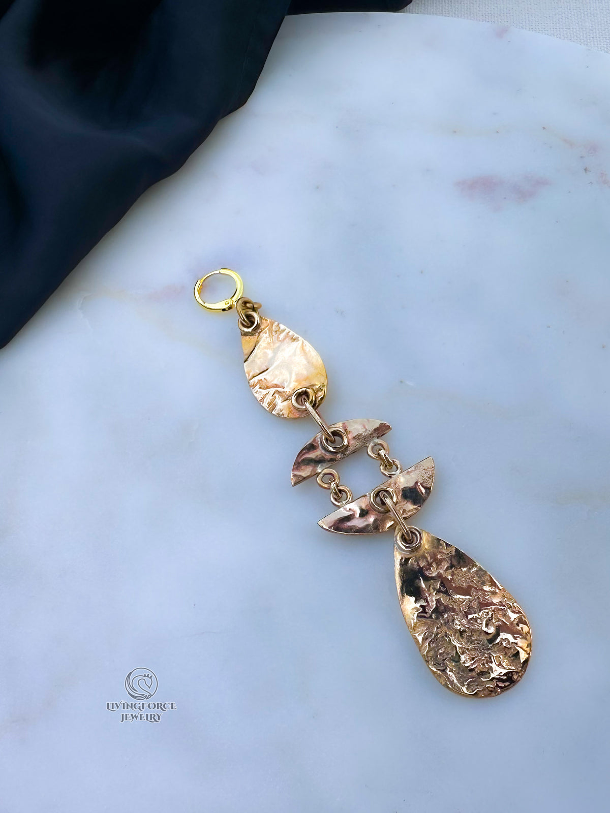 Molten Solo Single Brass Statement Earring