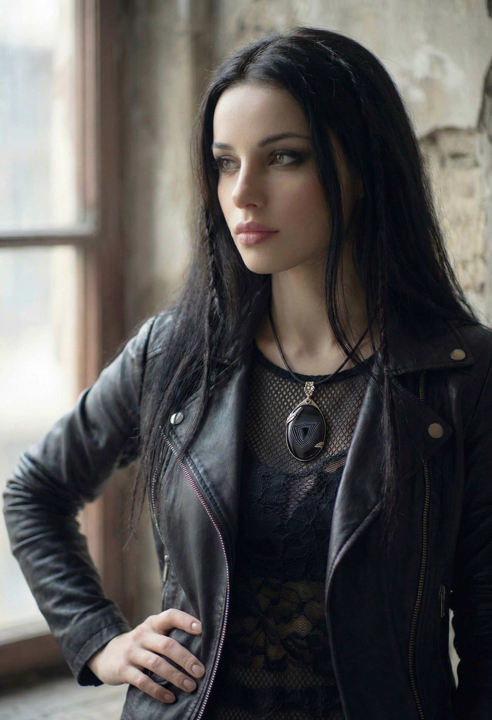 Nocturne Whisper, Black agate pendant