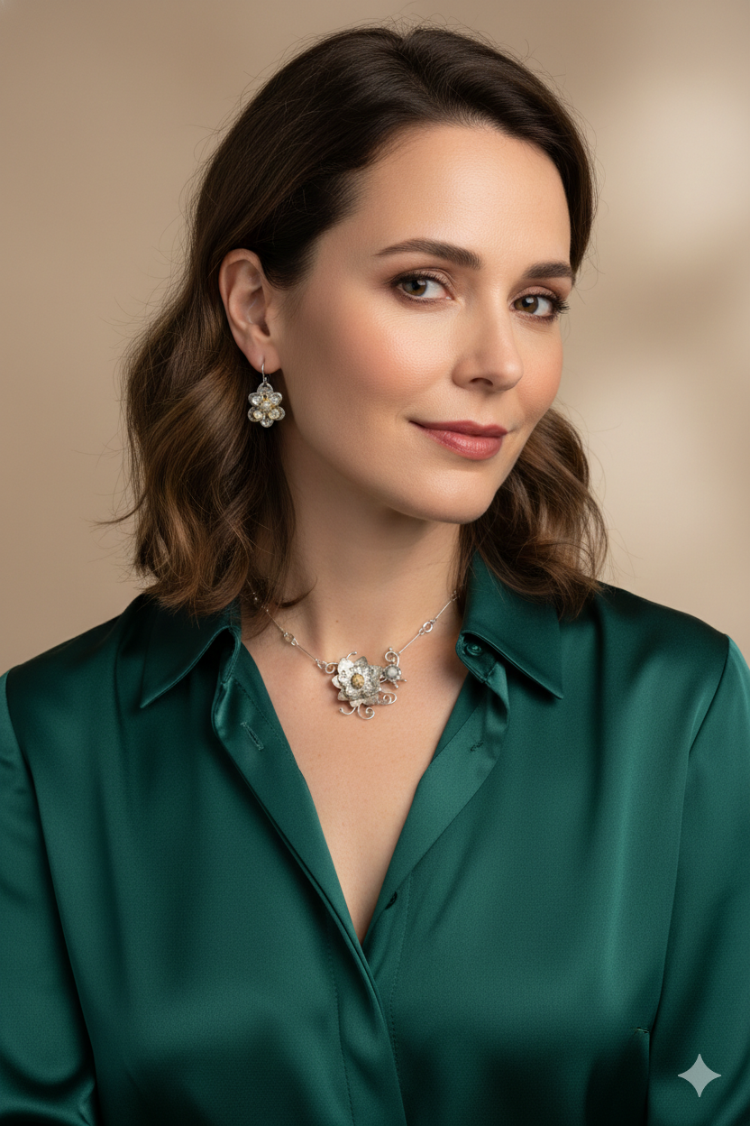 Bloomfire opal Necklace