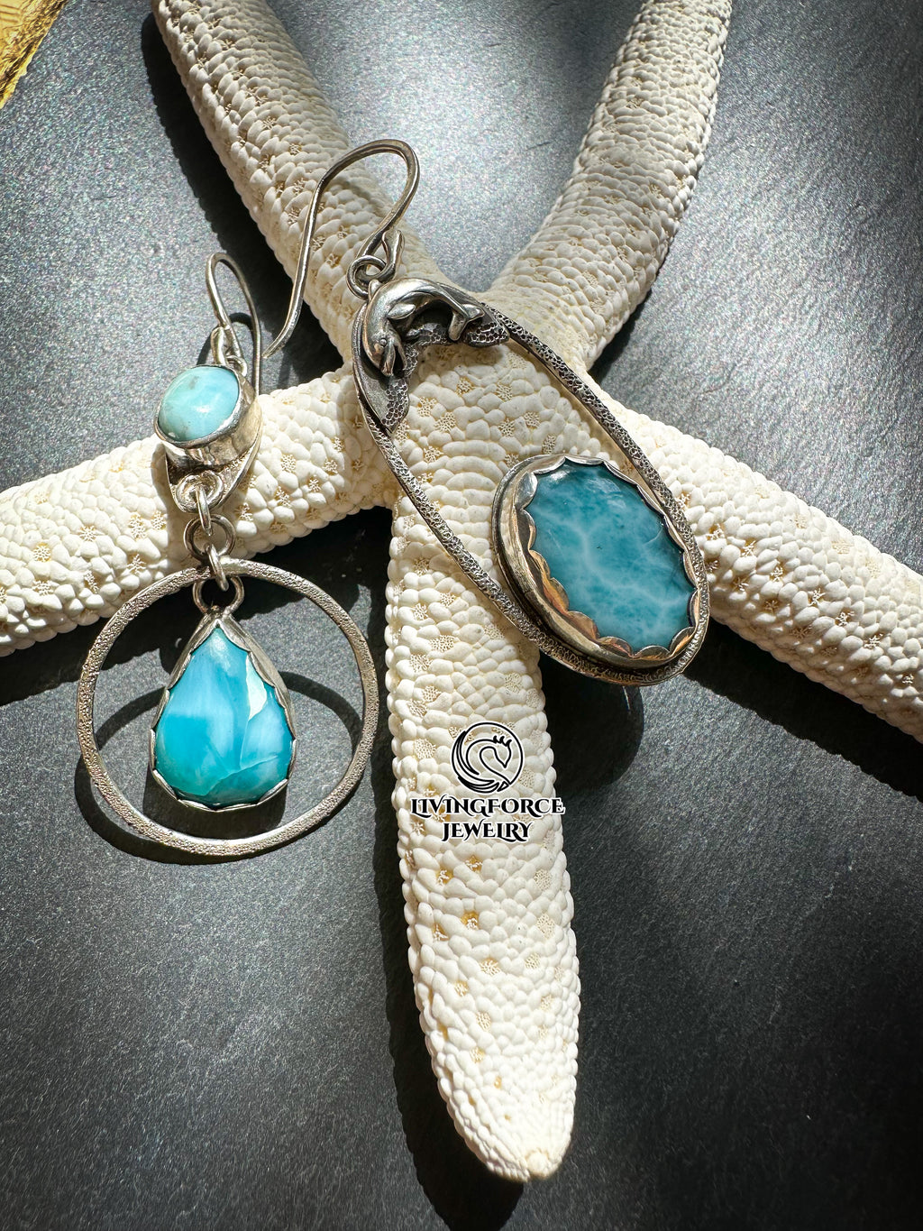 Marisol Talisman, Larimar Earrings