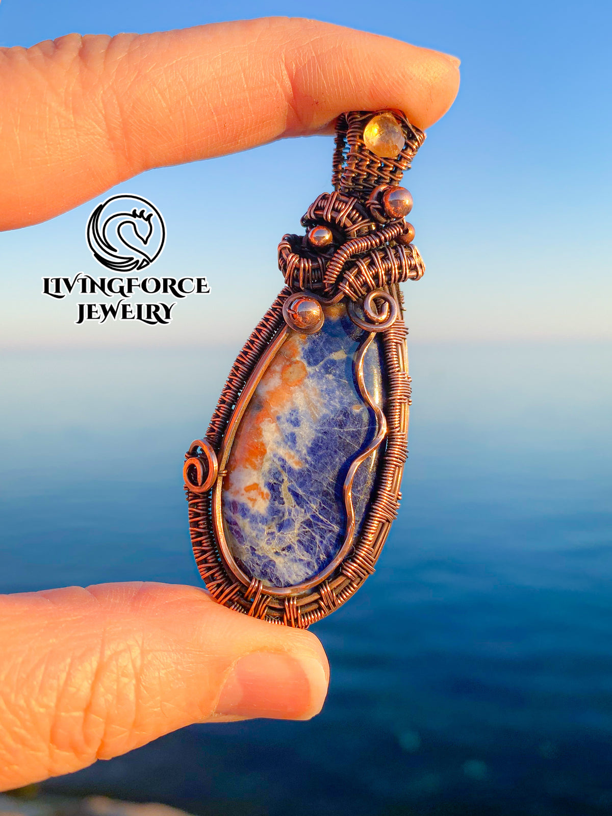 Ocean Talisman, Sodalite Pendant