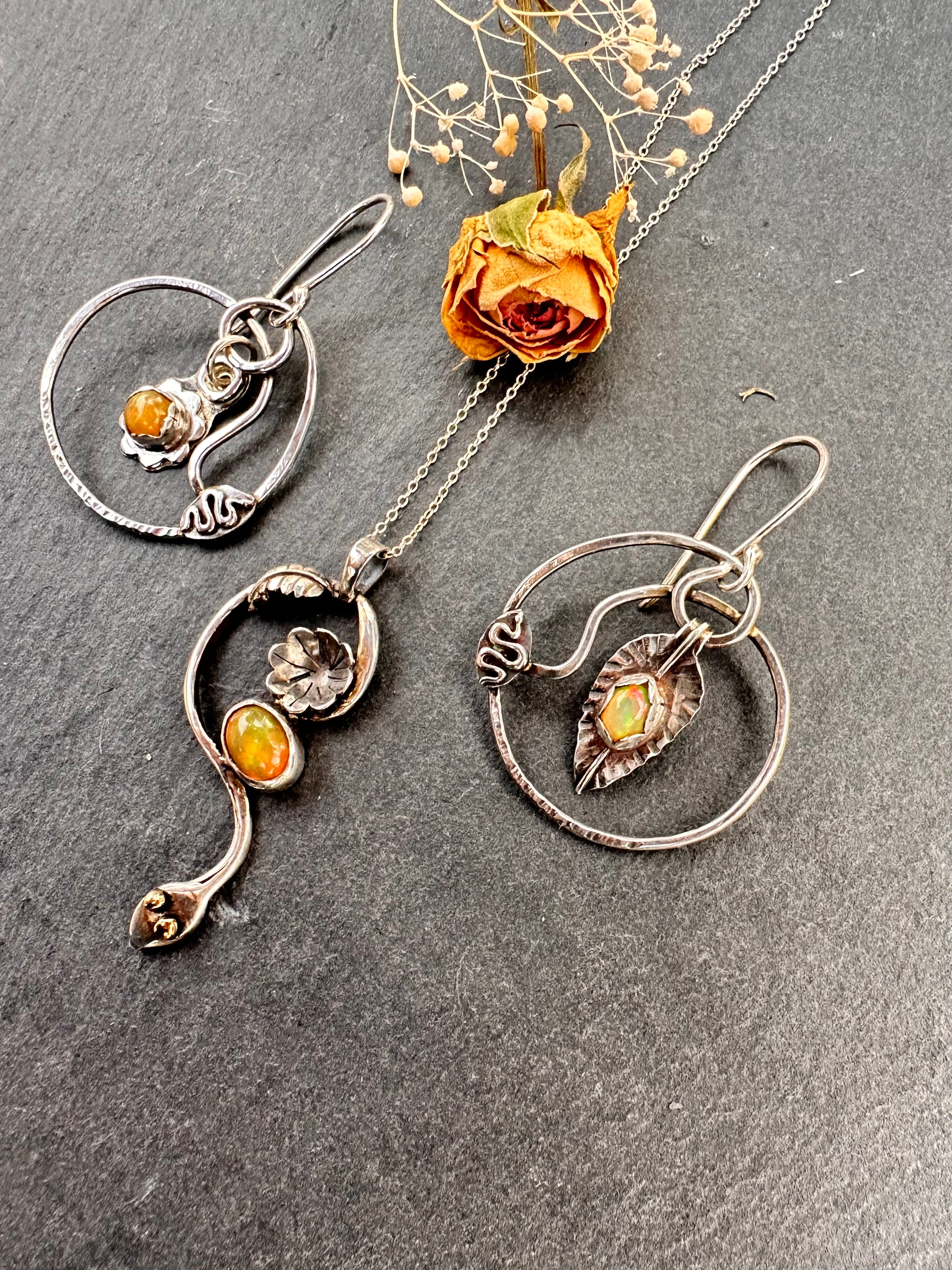 Whisper of Naga - Welo opal and Sterling silver Set