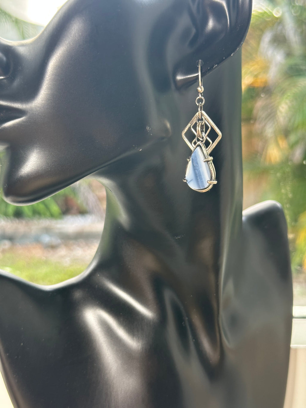 Umi Talisman, Owyhee Blue Opal earrings