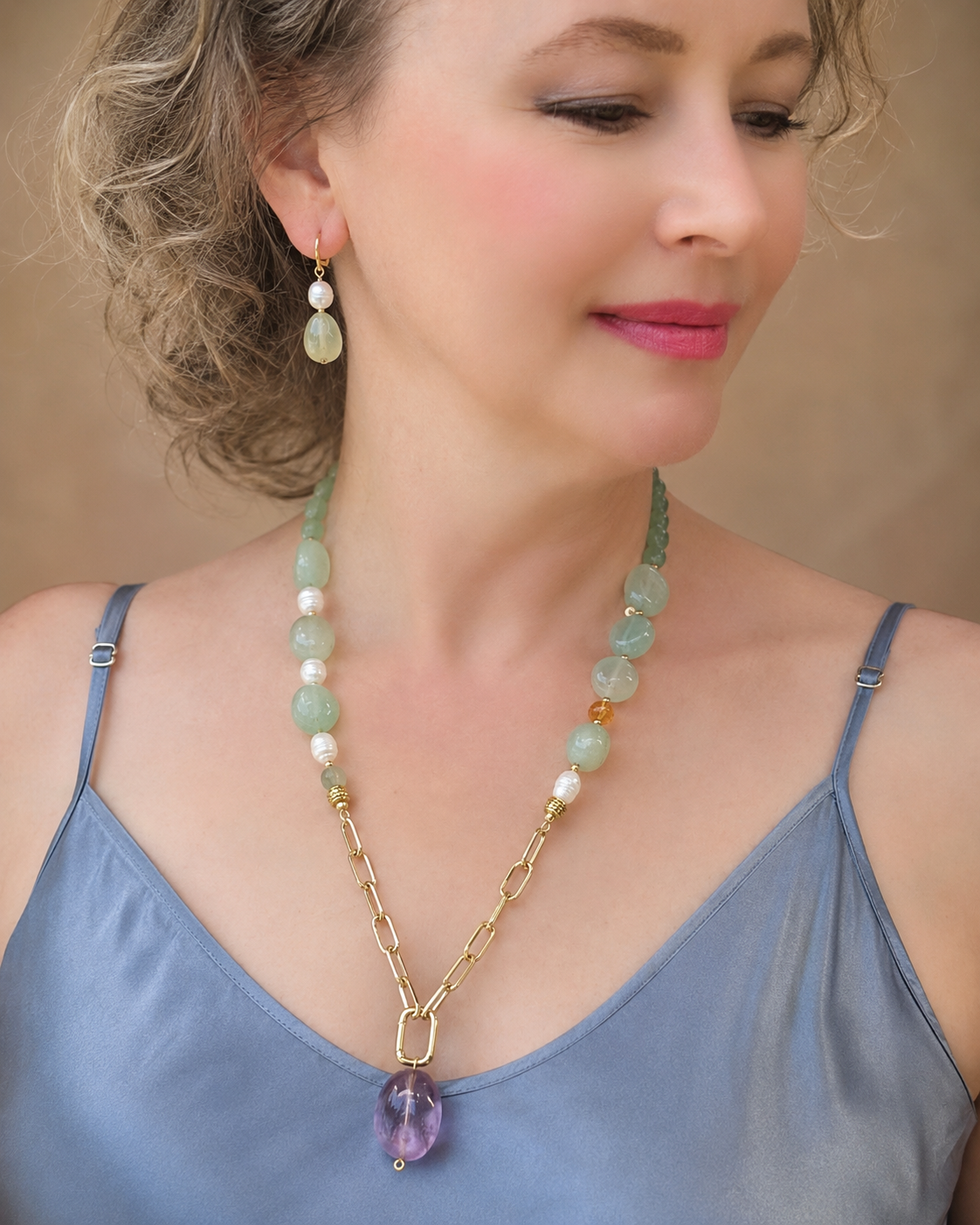 Lagoon Dreams One-of-a-Kind Necklace and Earrings Set