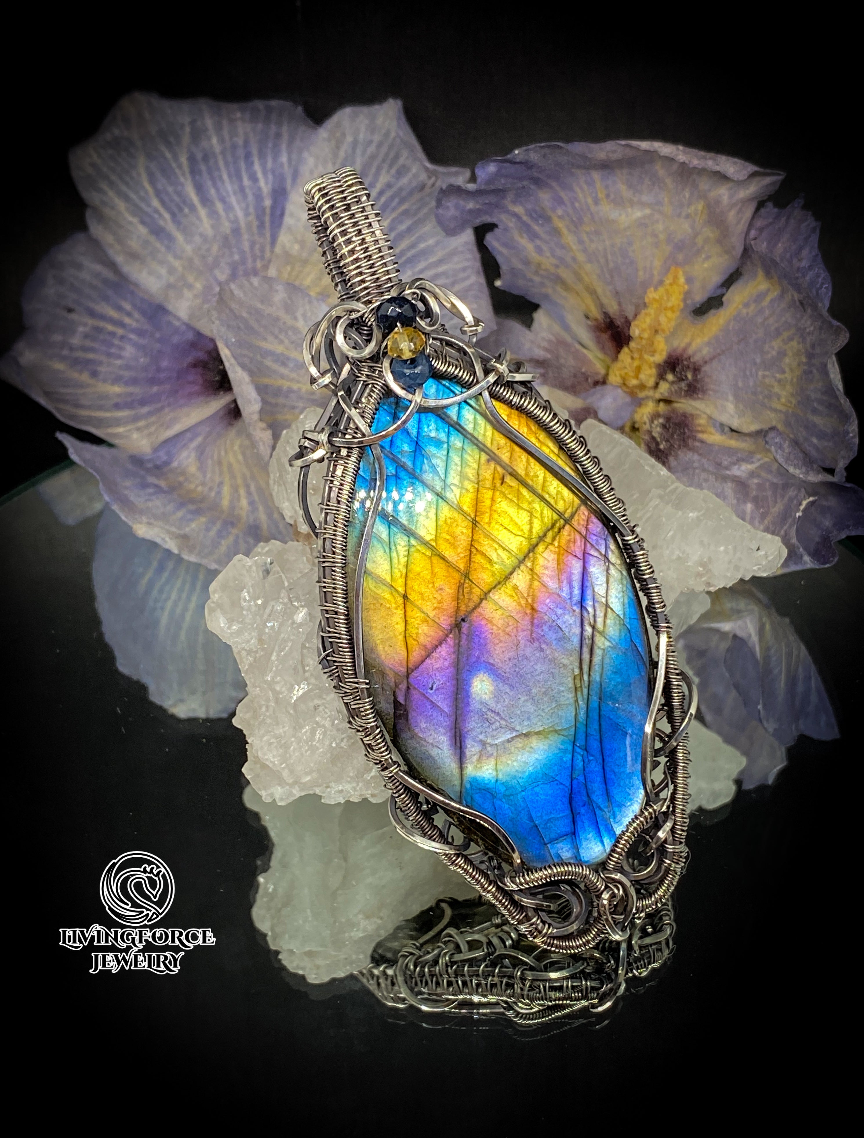 Anastasia Talisman, Statement Rainbow Labradorite Pendant
