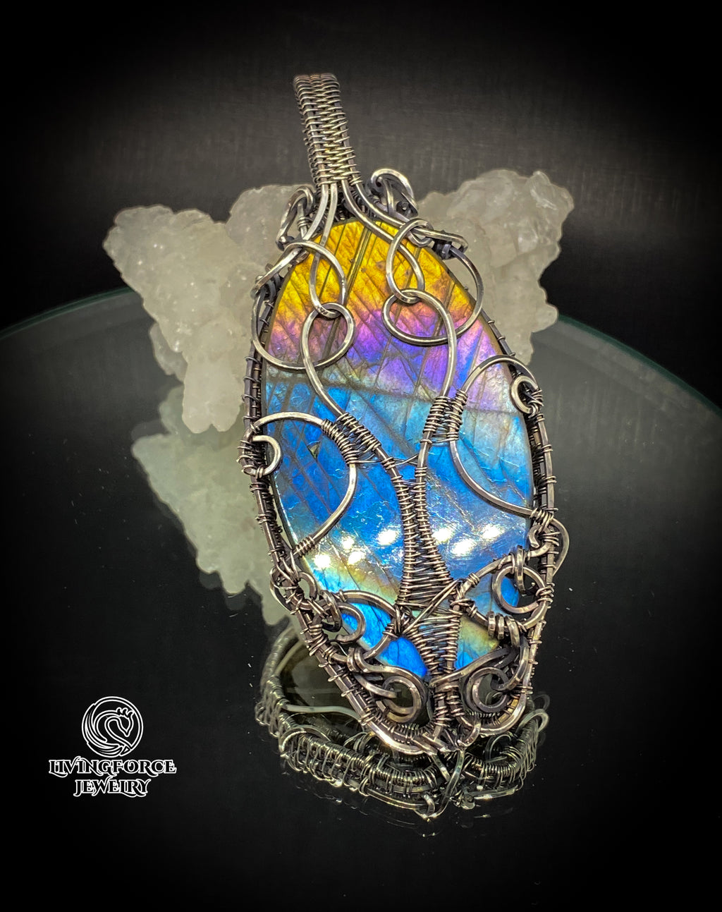 Anastasia Talisman, Statement Rainbow Labradorite Pendant