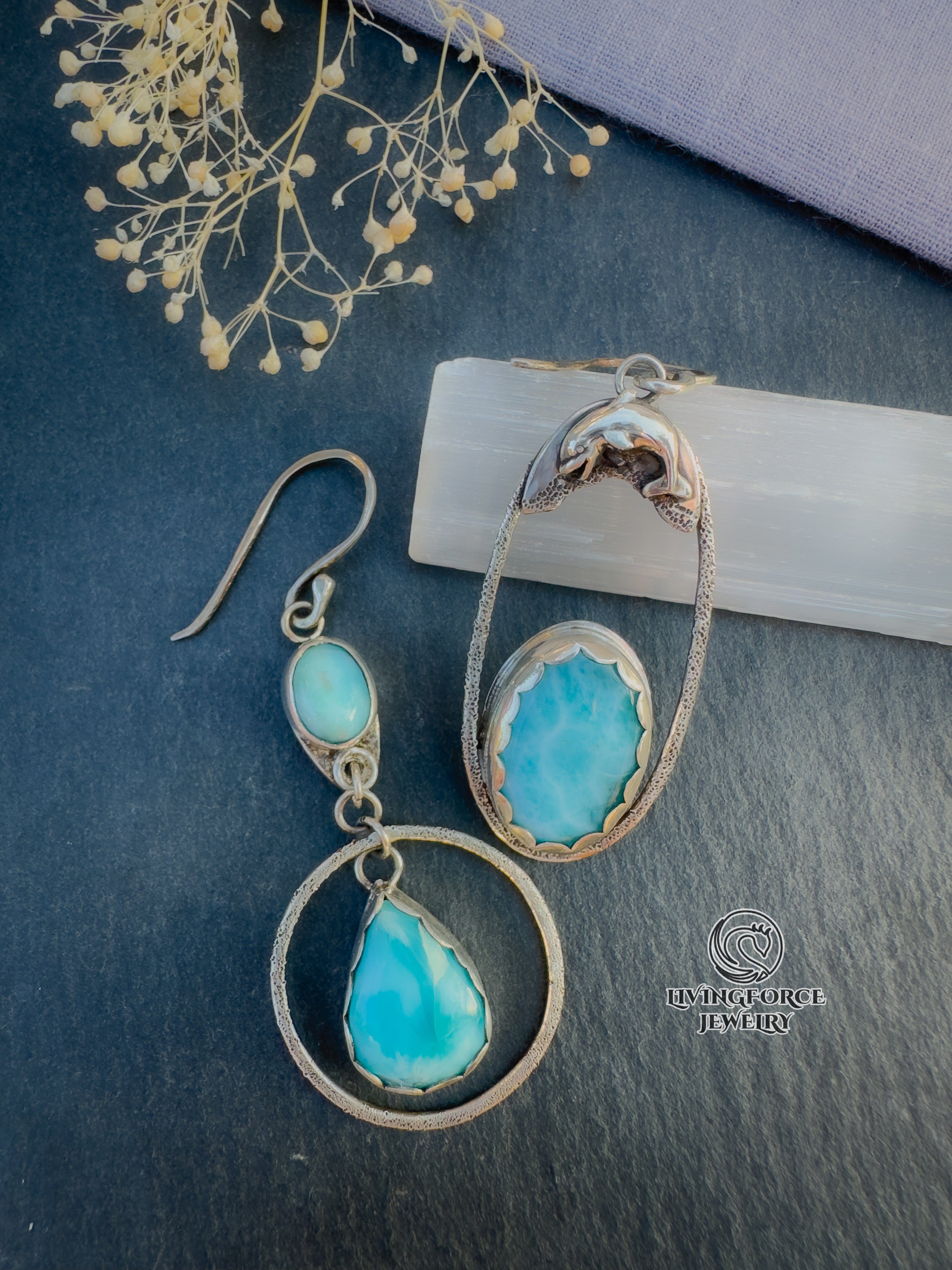 Marisol Talisman, Larimar Earrings