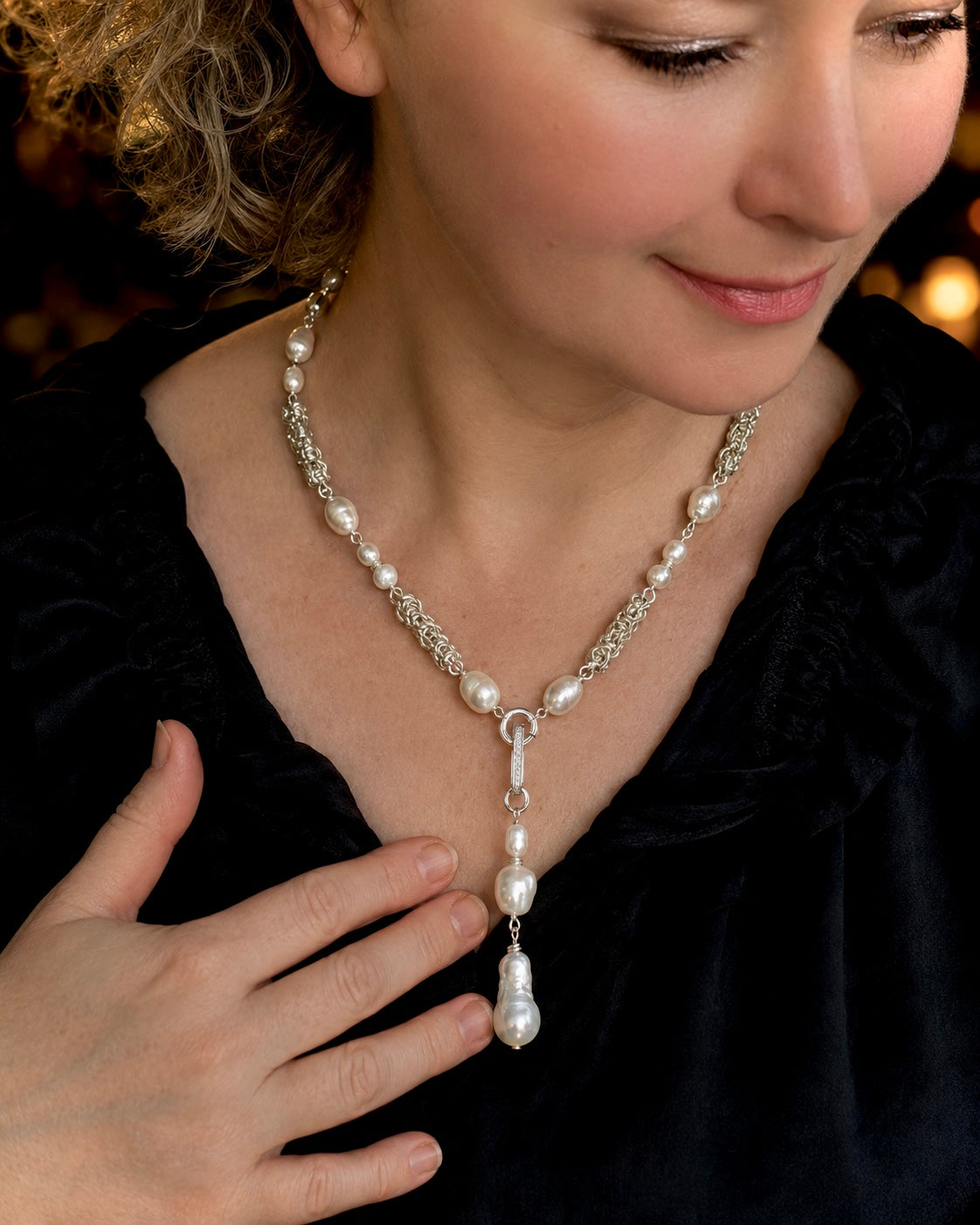 Zoe Convertible Pearl Necklace